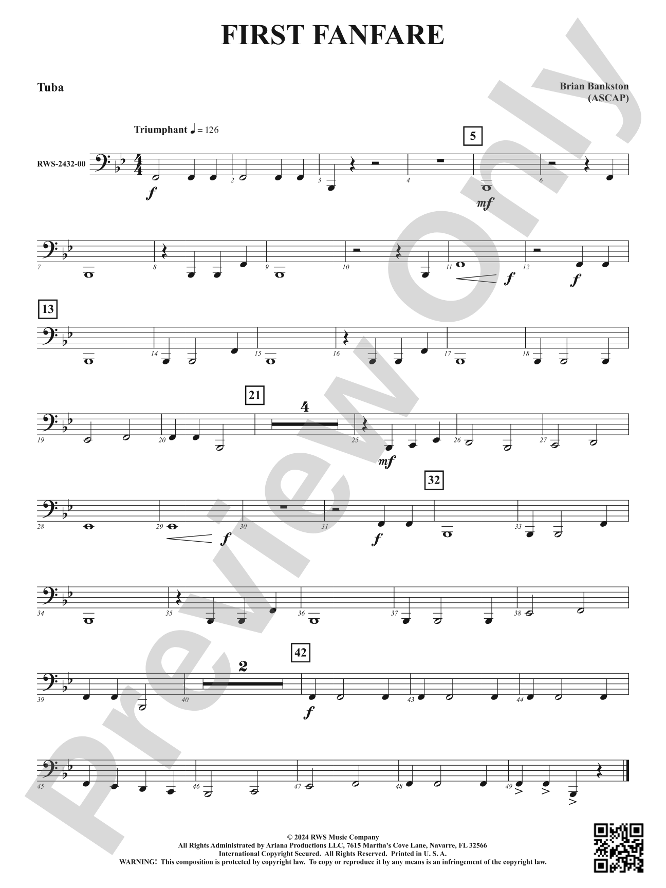 First Fanfare: Tuba