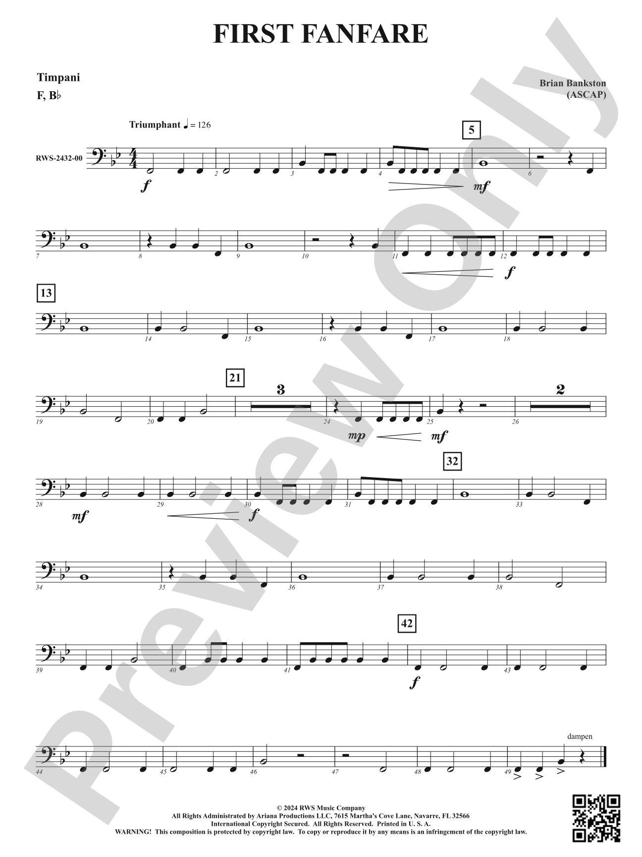 First Fanfare: Timpani