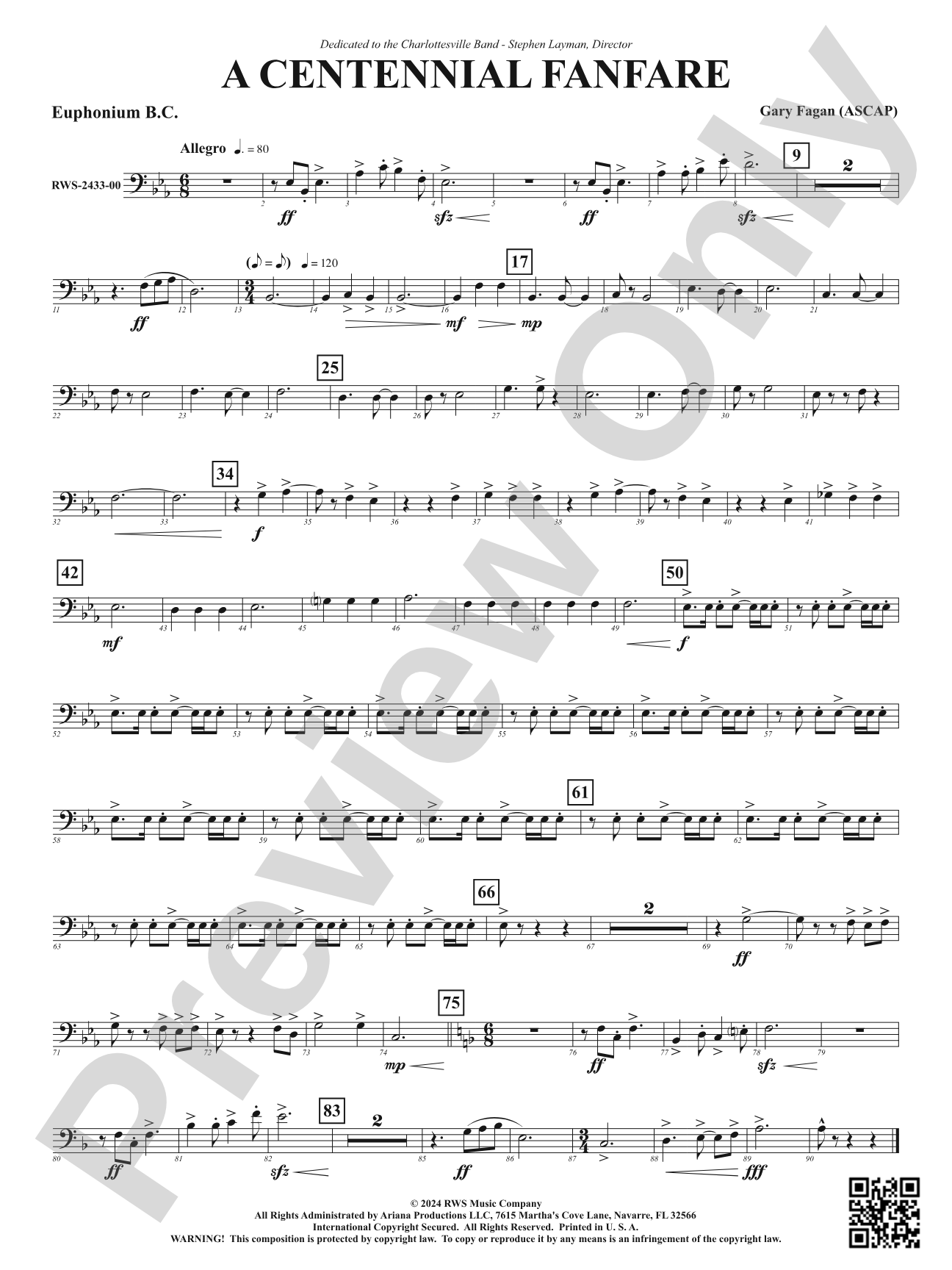 Centennial Fanfare: Baritone B.C.