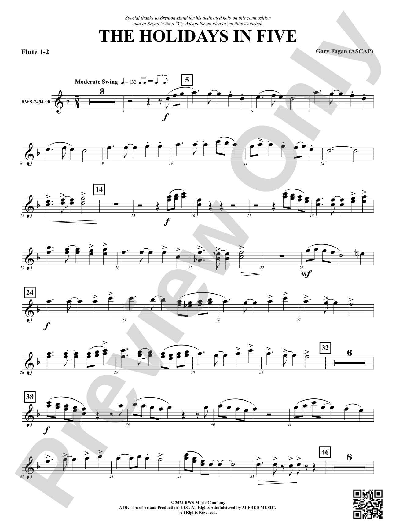 The Holidays in Five: 1st & 2nd Flute