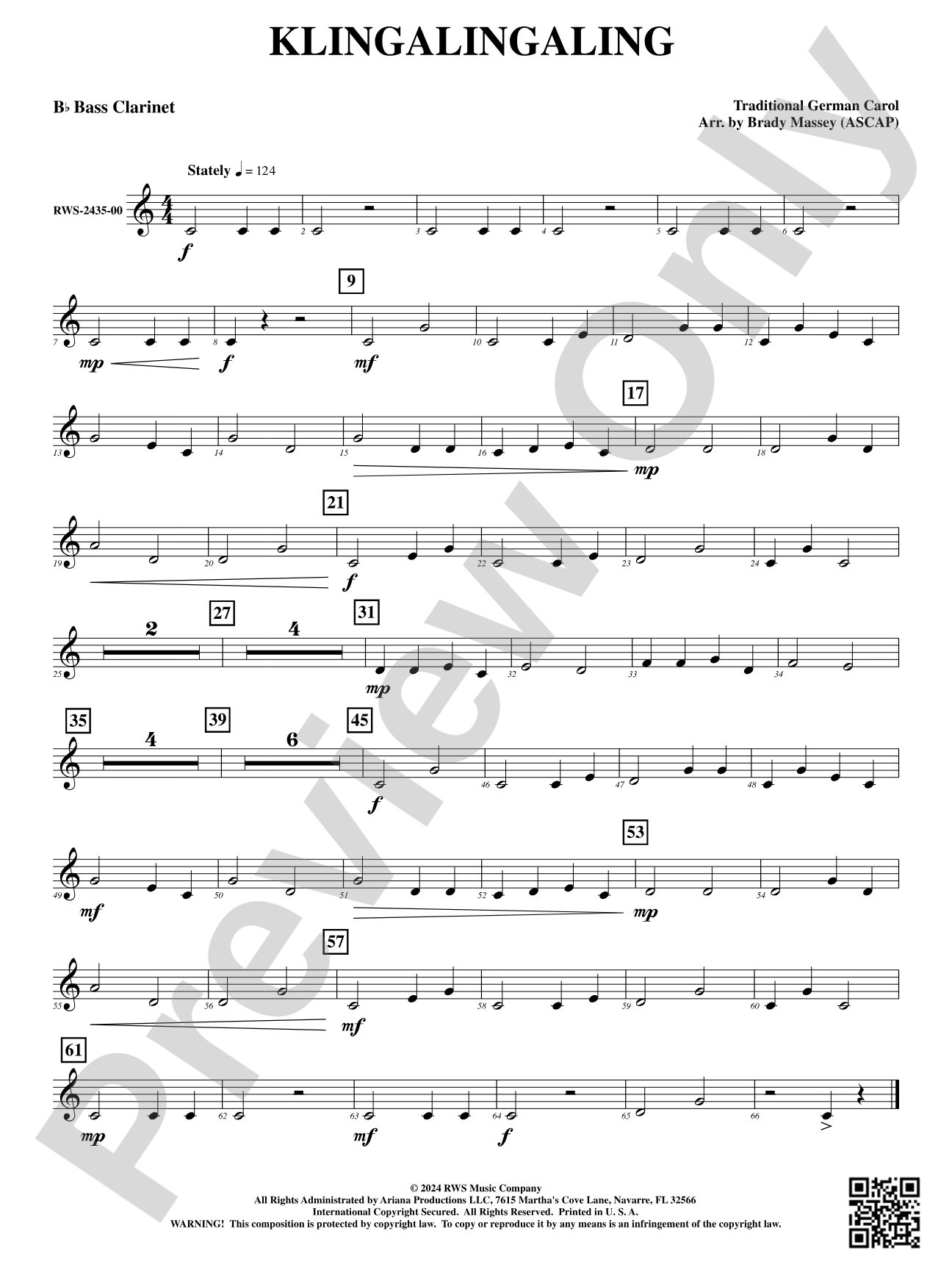 Klingalingaling: B-flat Bass Clarinet