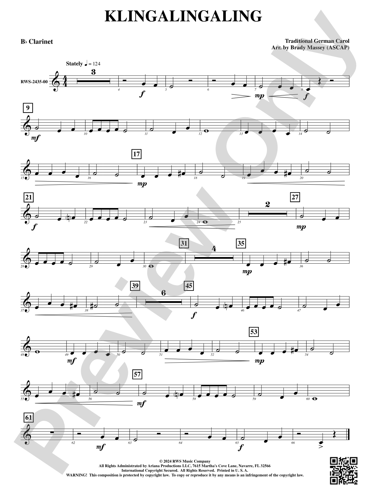 Klingalingaling: 1st B-flat Clarinet