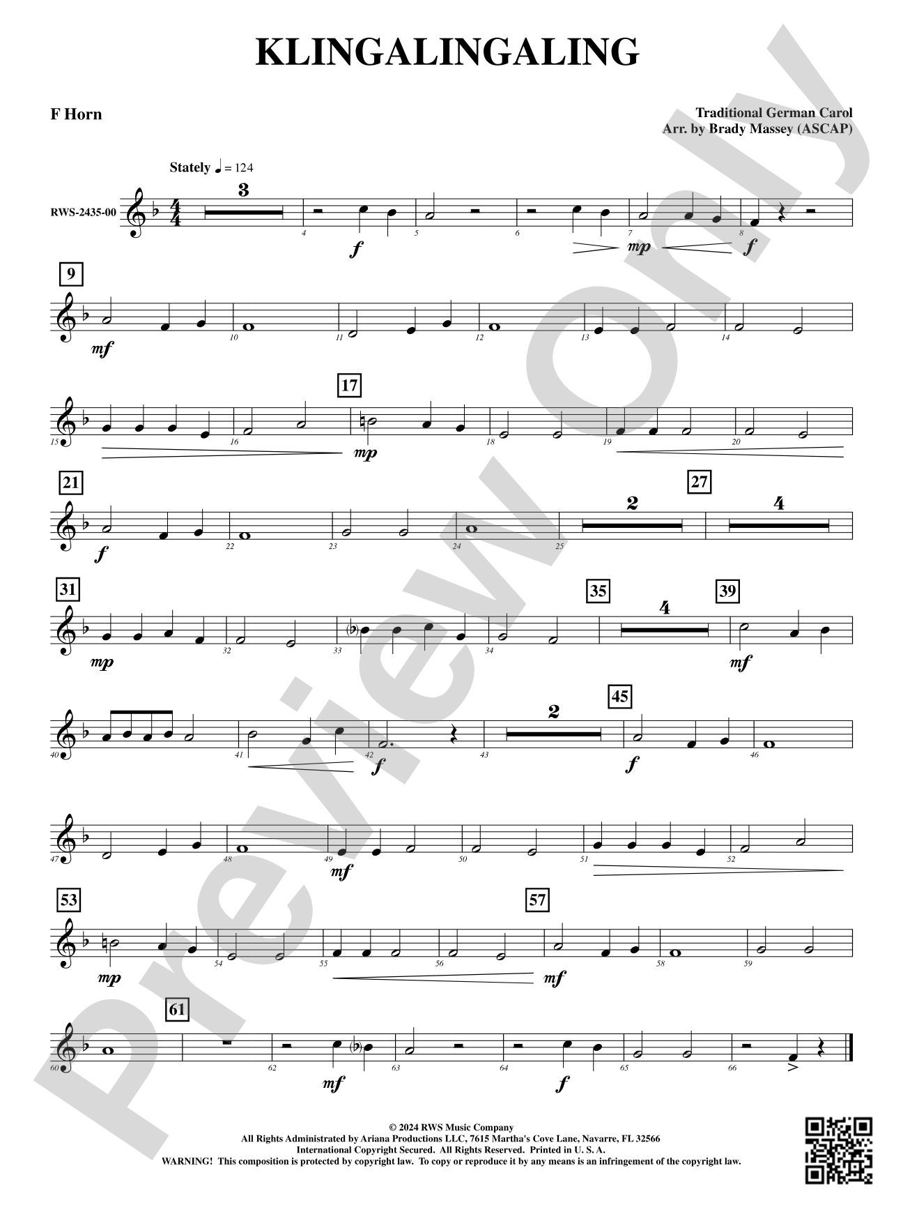 Klingalingaling: 1st F Horn