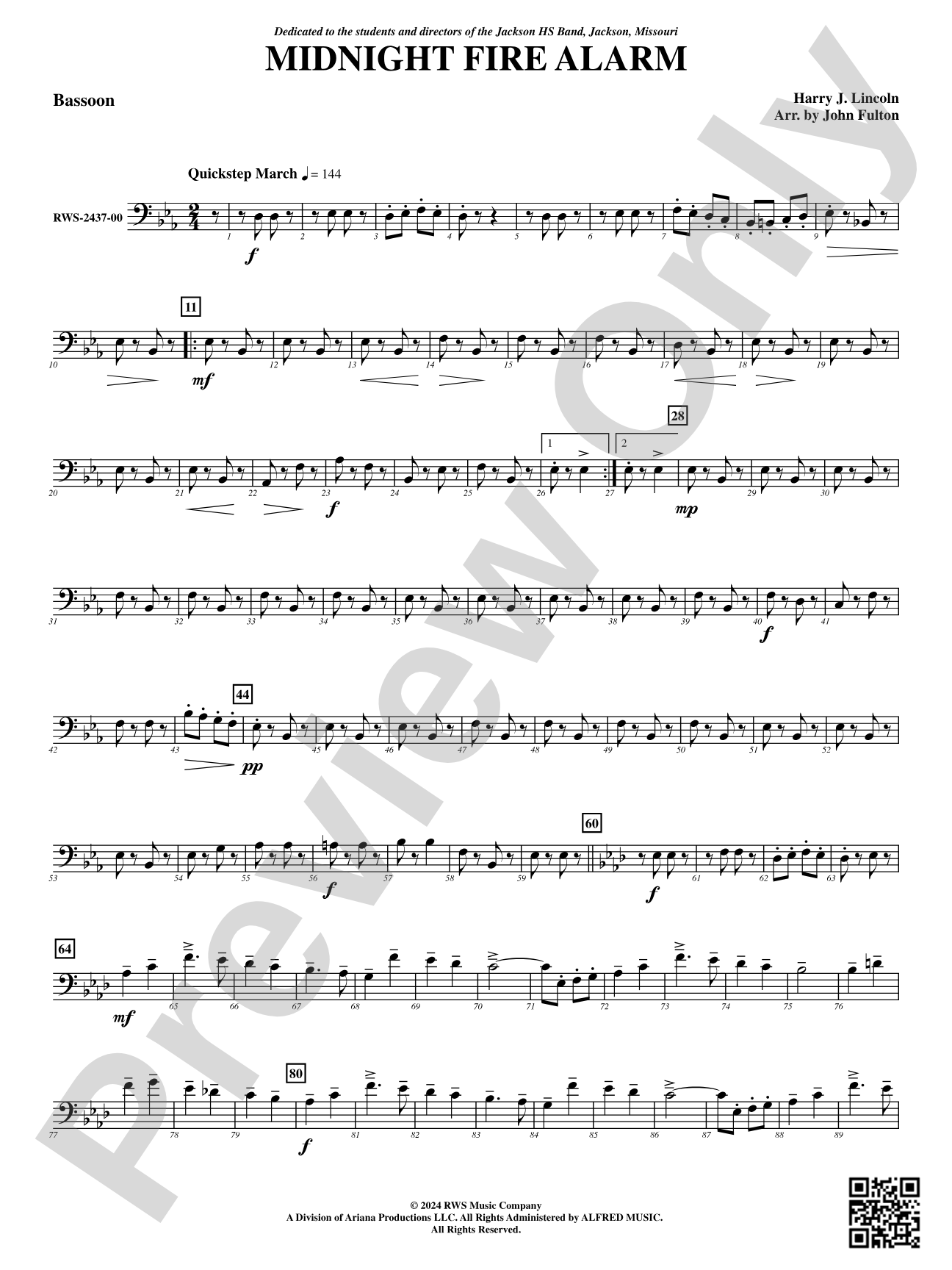 Midnight Fire Alarm: Bassoon