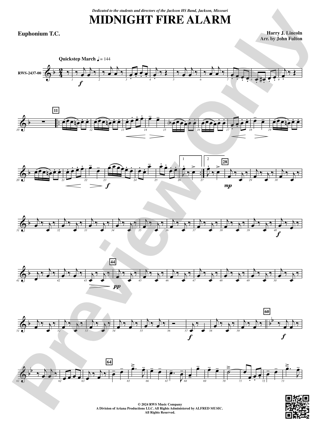Midnight Fire Alarm: Baritone T.C.