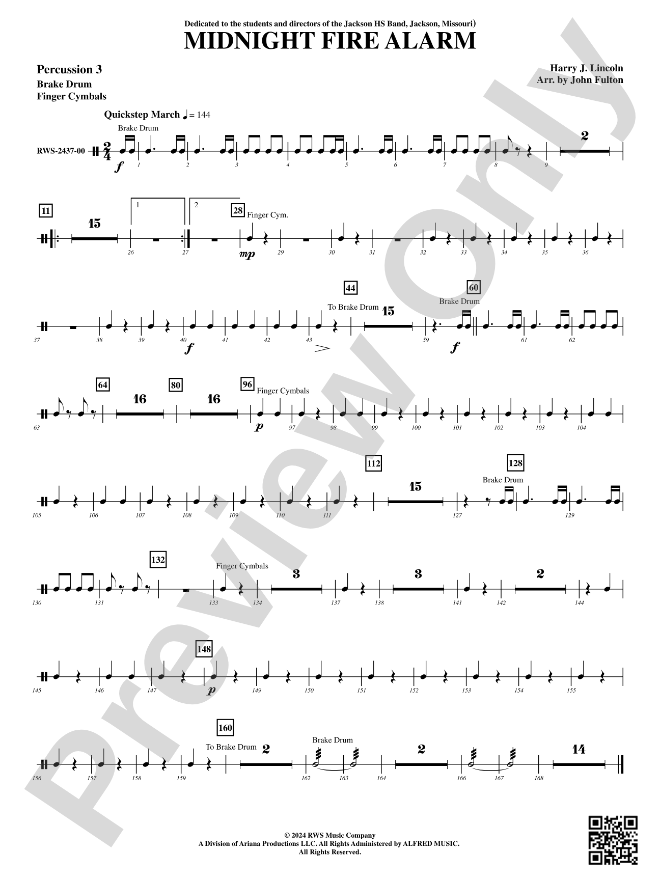 Midnight Fire Alarm: 3rd Percussion