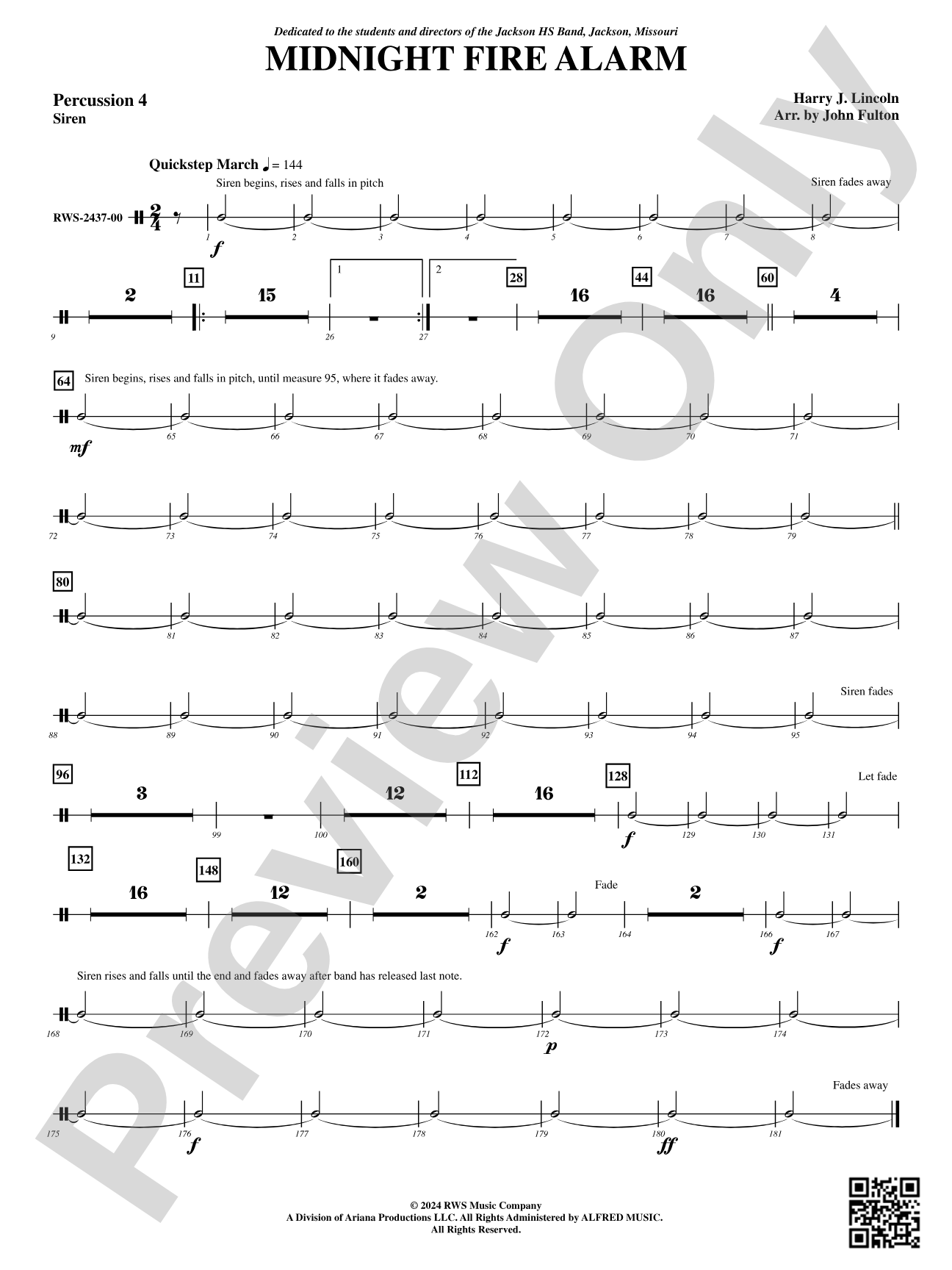 Midnight Fire Alarm: 4th Percussion