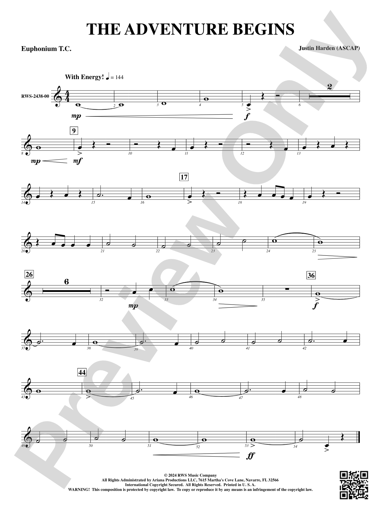 The Adventure Begins: Baritone T.C.