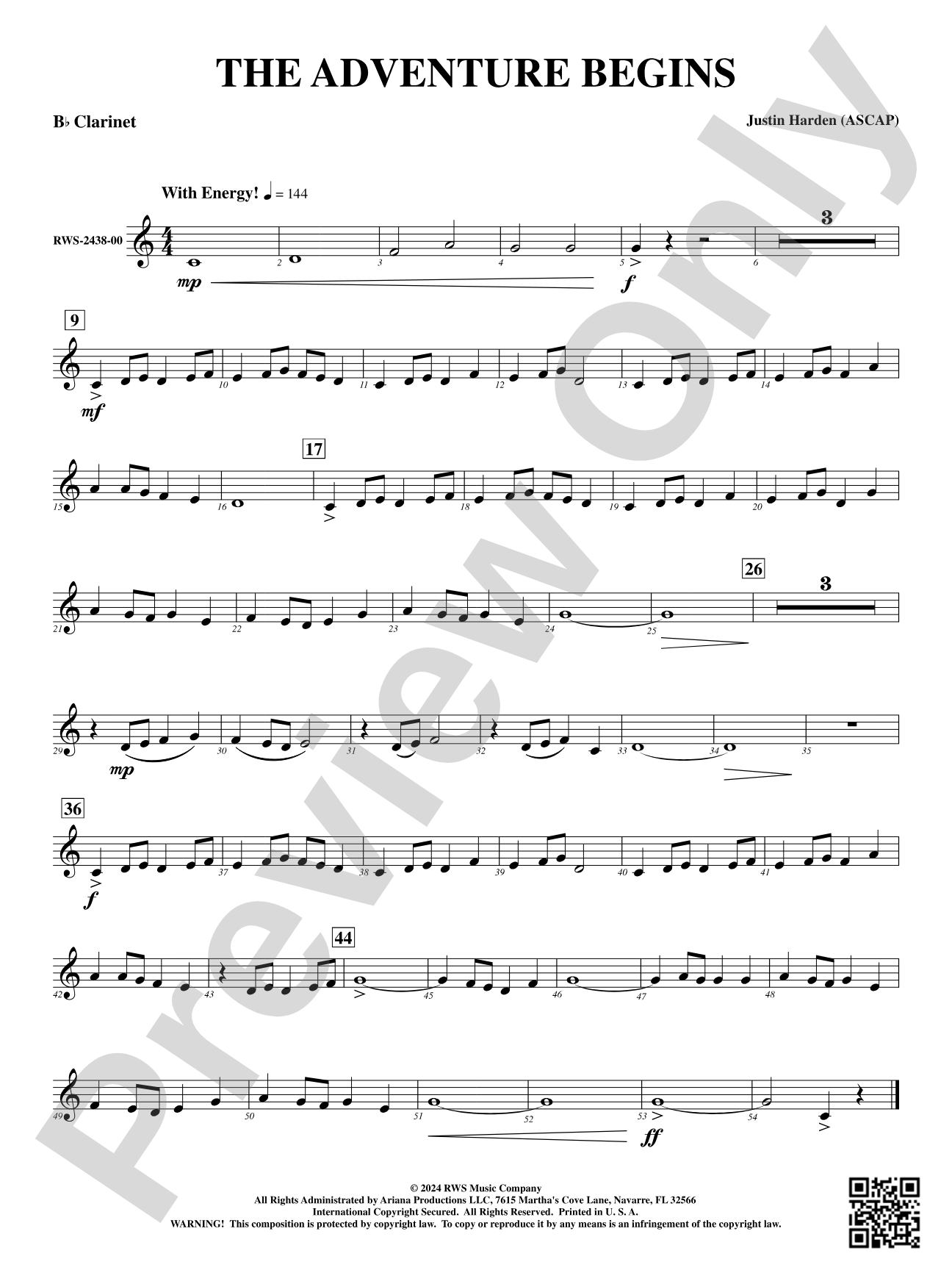 The Adventure Begins: 1st B-flat Clarinet