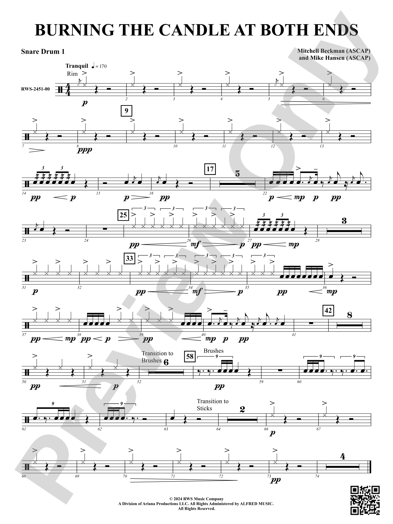 Burning The Candle At Both Ends: Snare Drum 1
