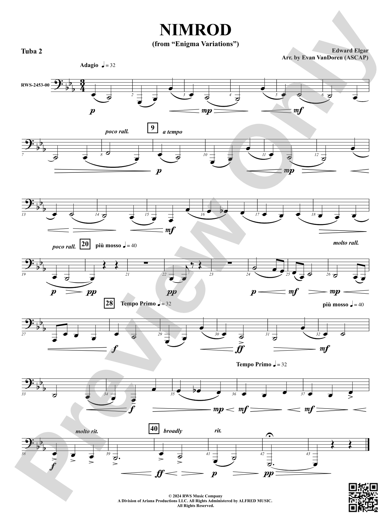 Nimrod (from "Enigma Variations"): 2nd Tuba