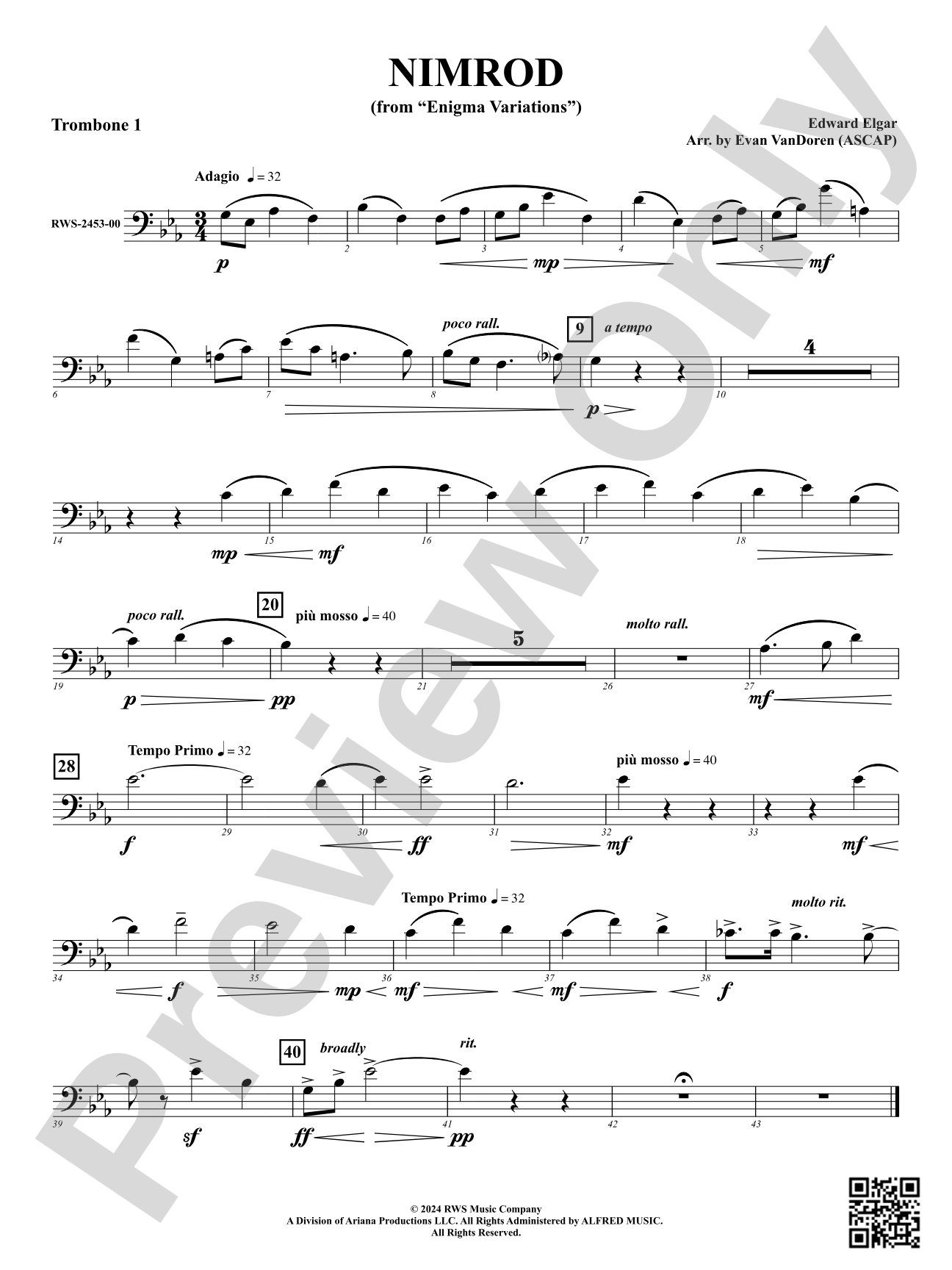 Nimrod (from "Enigma Variations"): 1st Trombone