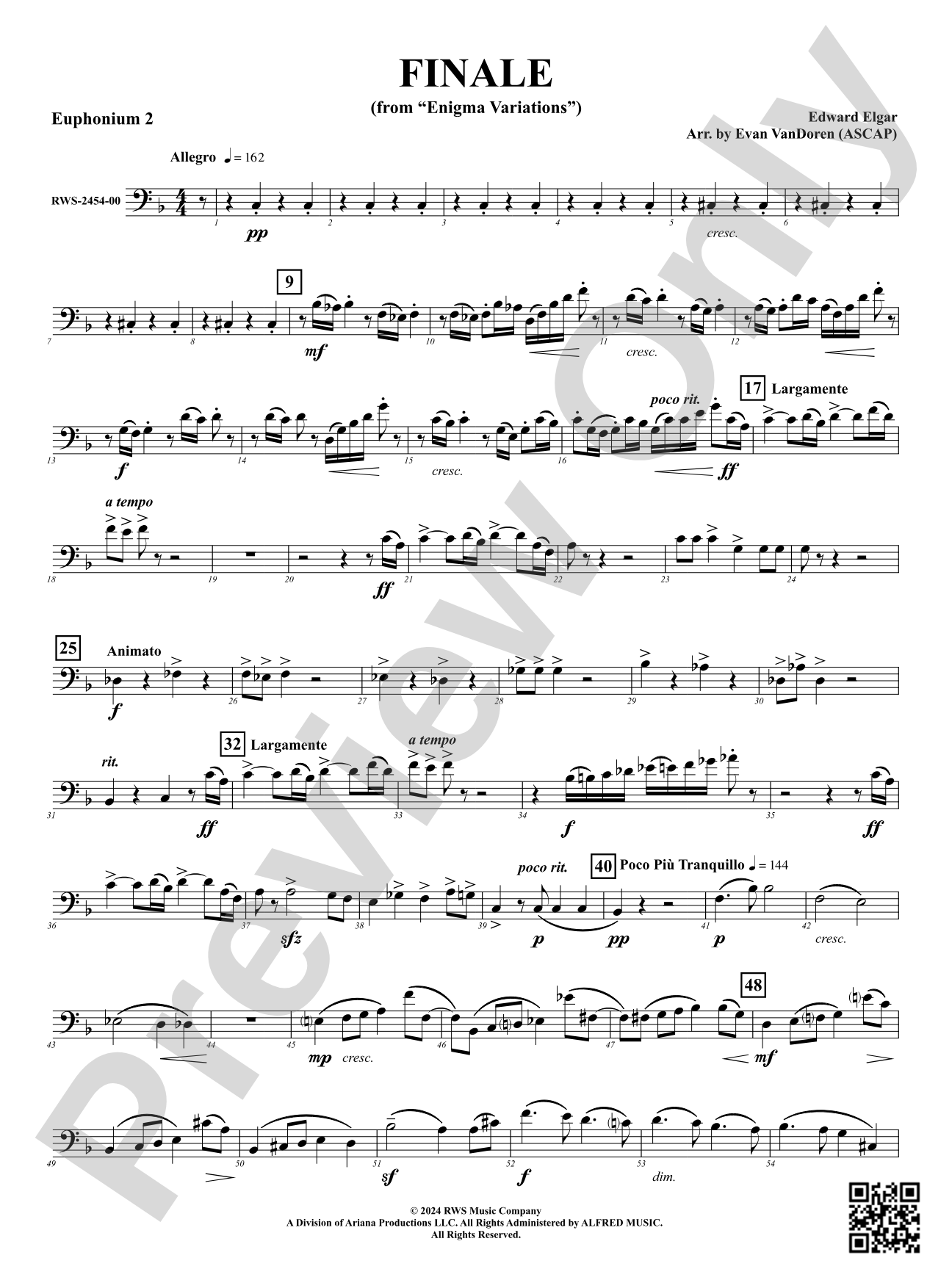 Finale (from "Enigma Variations"): 2nd Baritone B.C.
