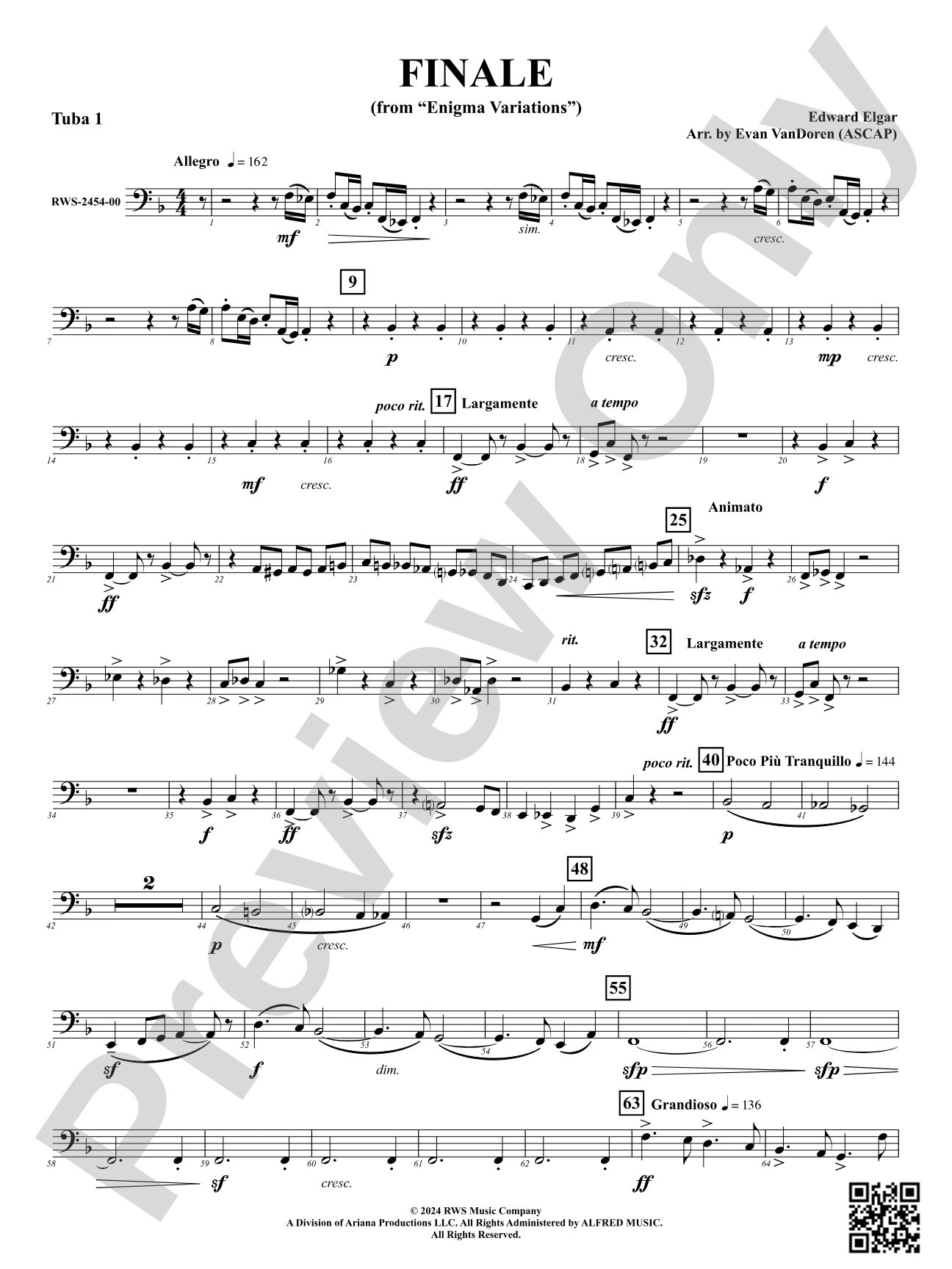 Finale (from "Enigma Variations"): Tuba