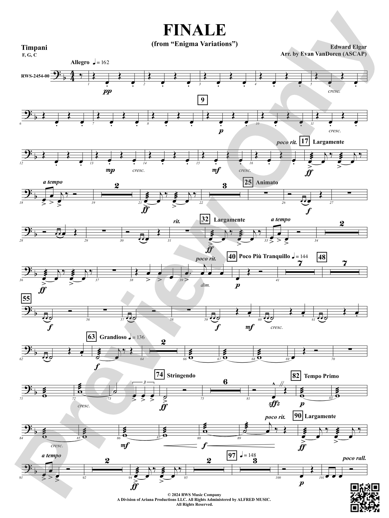 Finale (from "Enigma Variations"): Timpani