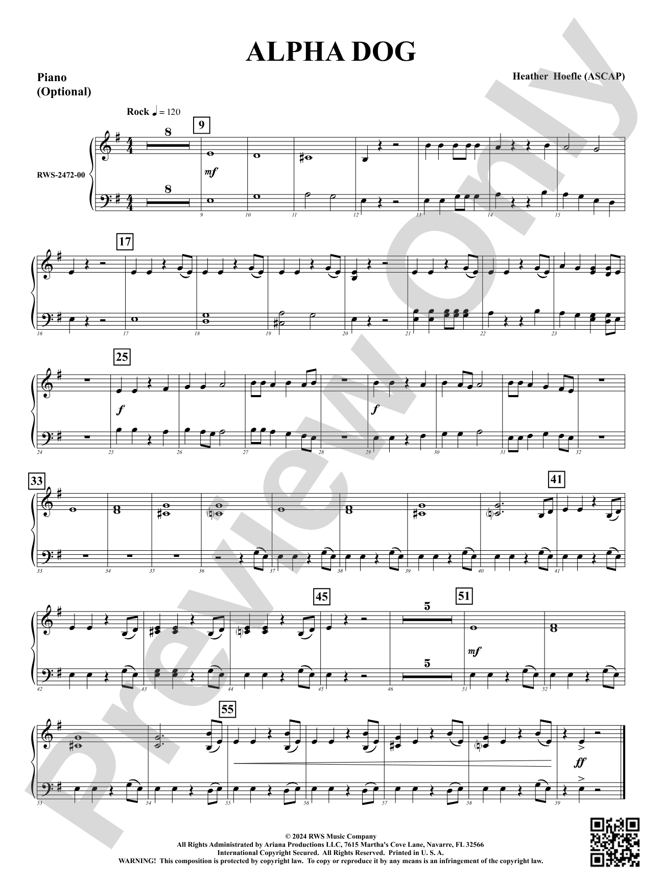 Alpha Dog: Piano Accompaniment