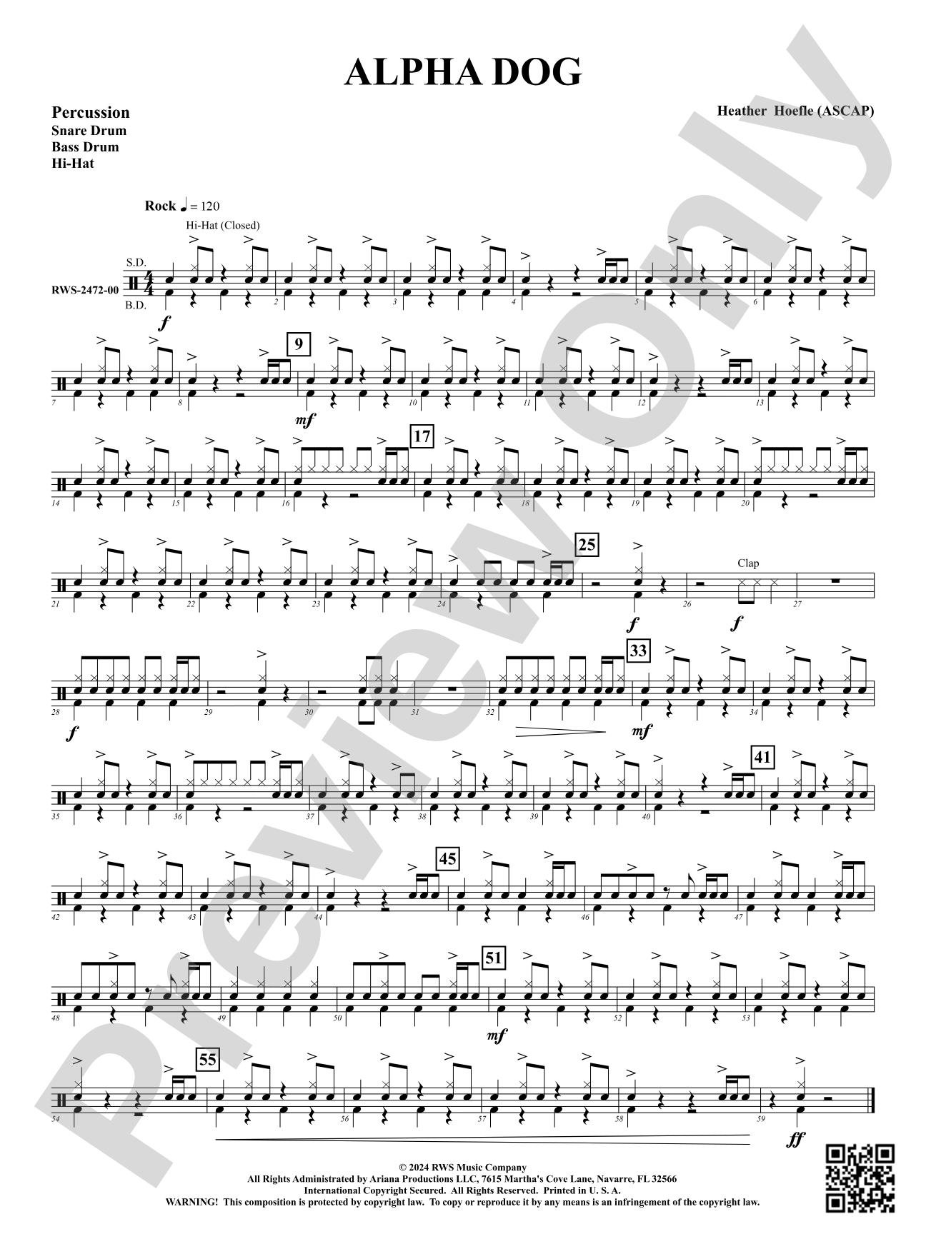 Alpha Dog: 1st Percussion