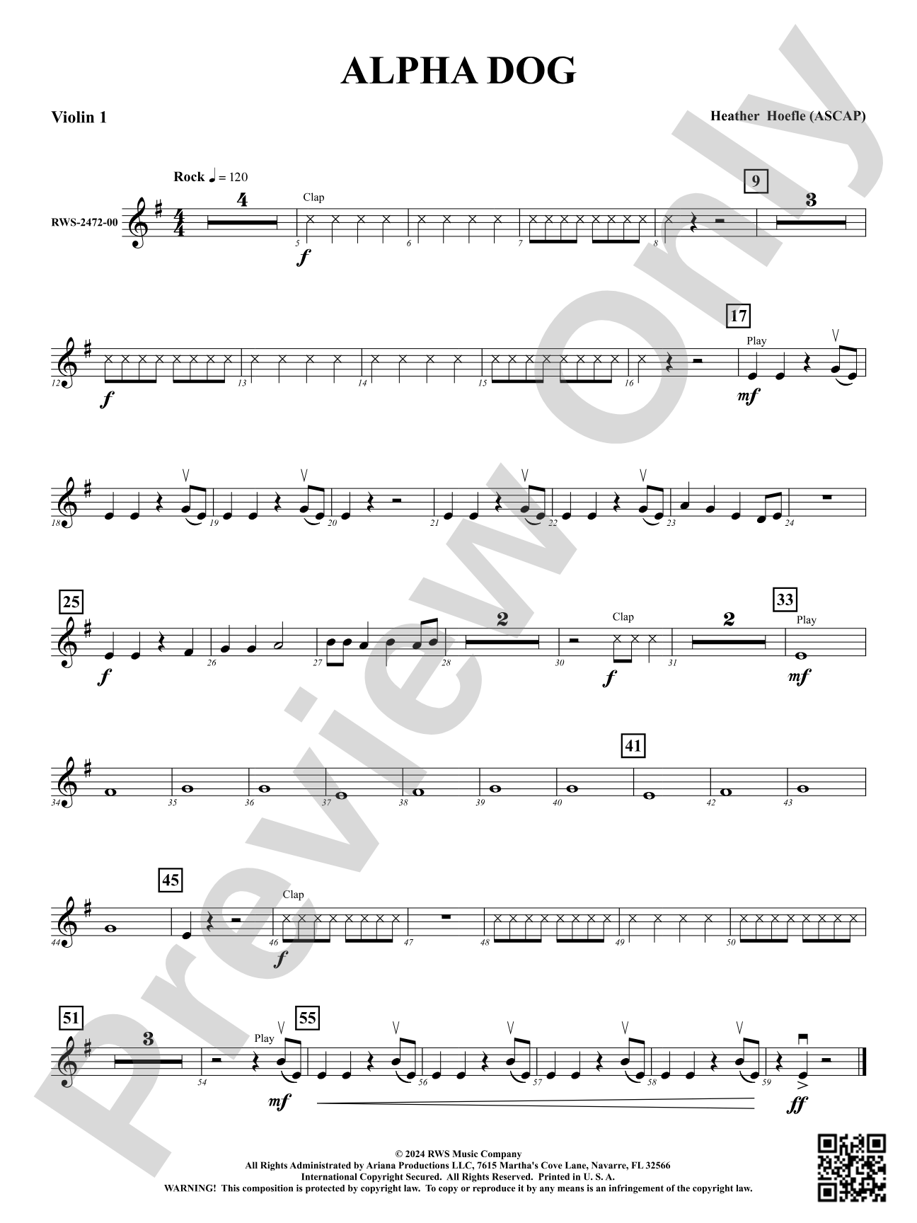 Alpha Dog: 1st Violin