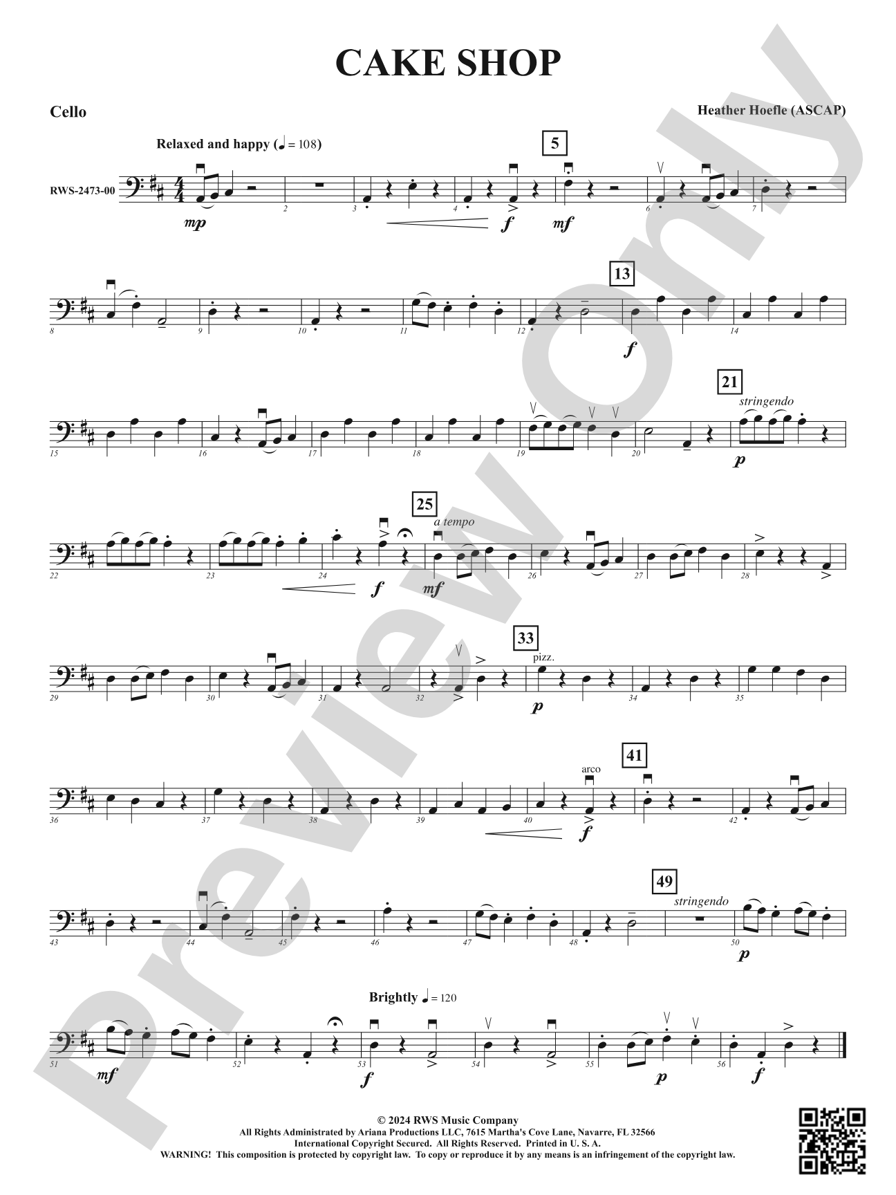 Cake Shop: Cello