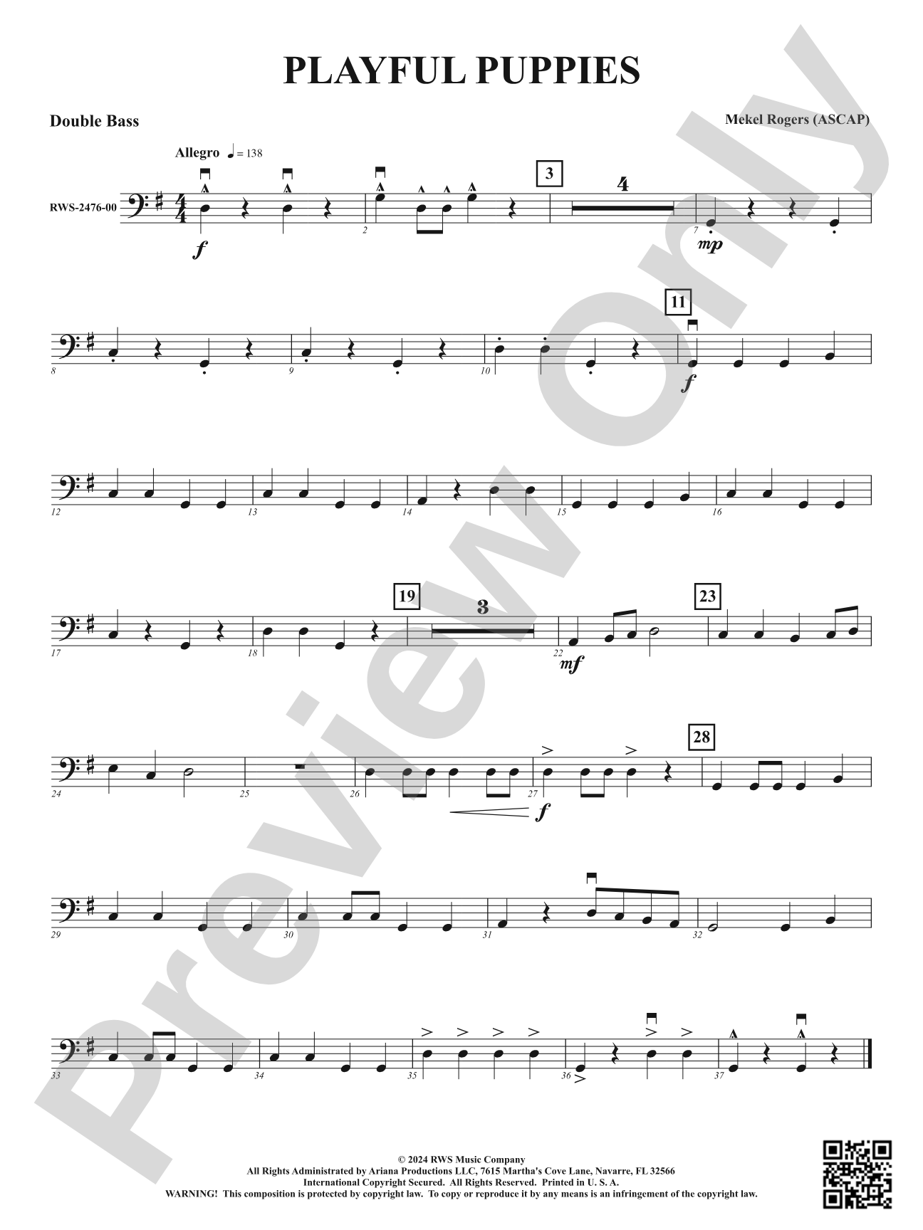 Playful Puppies: String Bass