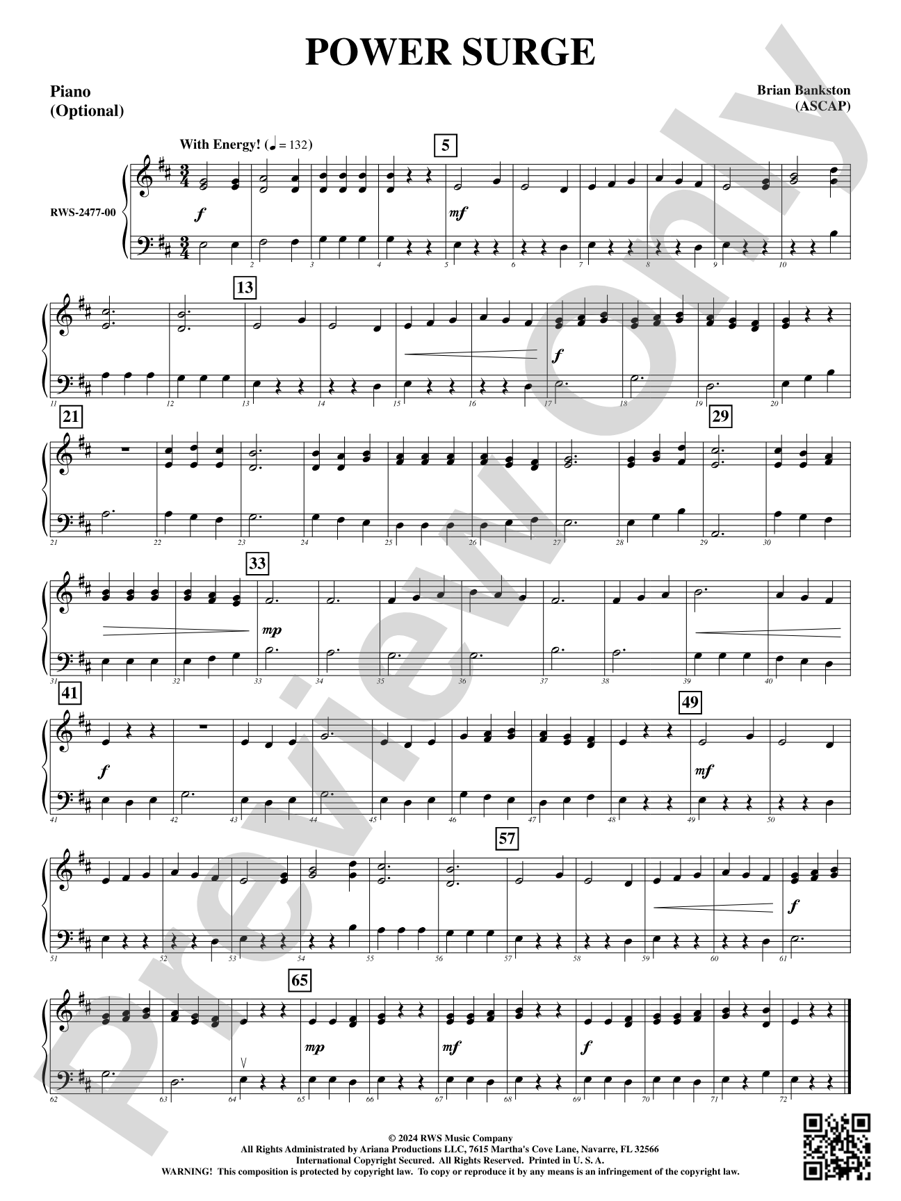 Power Surge: Piano Accompaniment