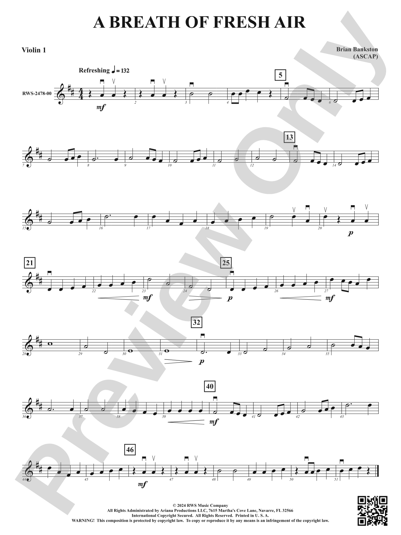 A Breath of Fresh Air: 1st Violin