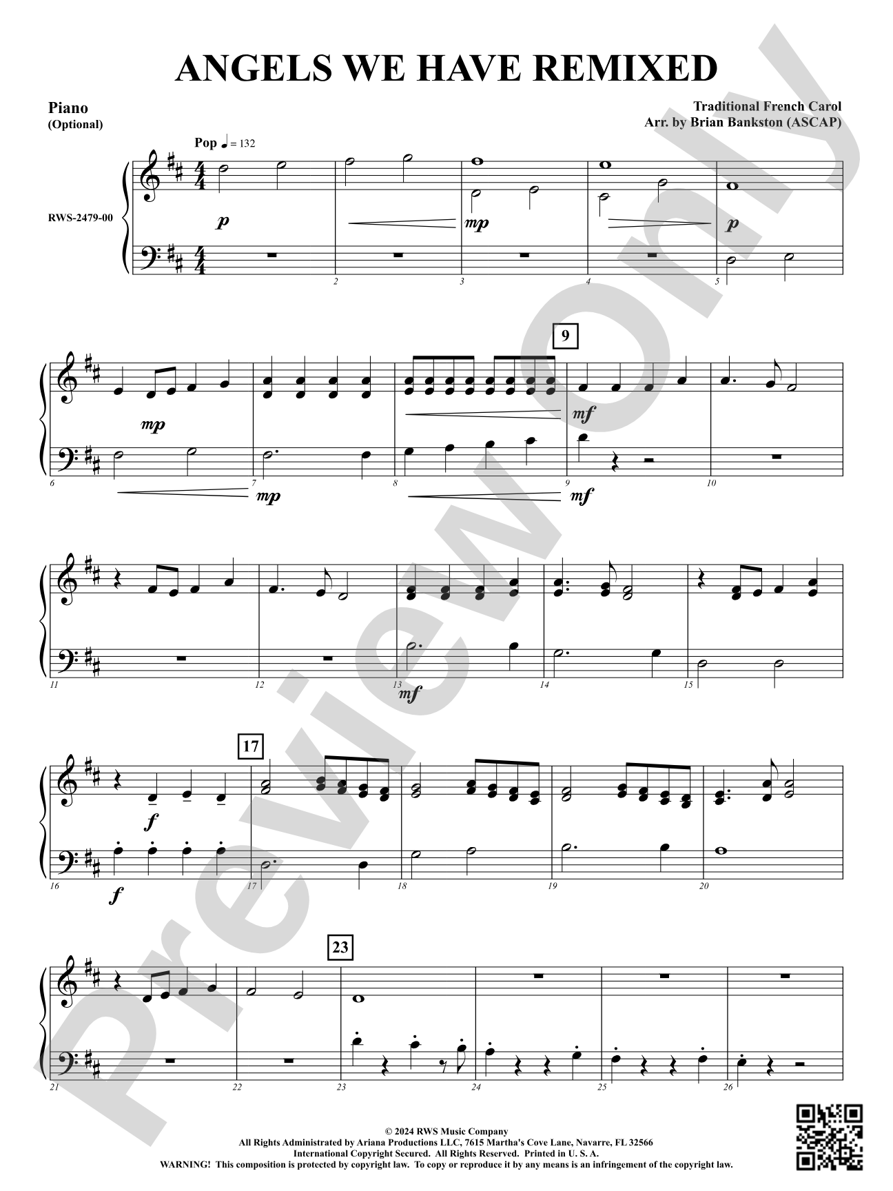 Angels We Have Remixed: Piano Accompaniment