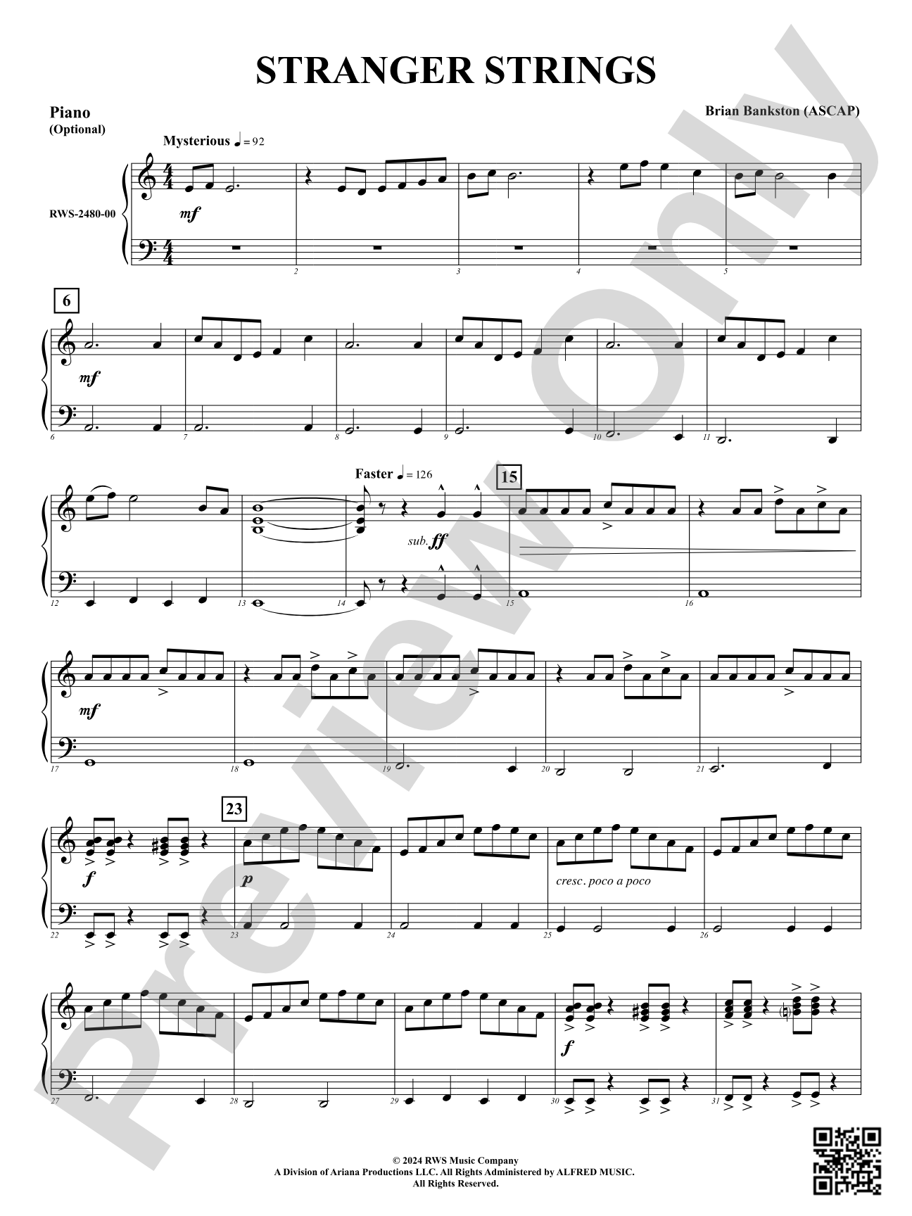 Stranger Strings: Piano Accompaniment