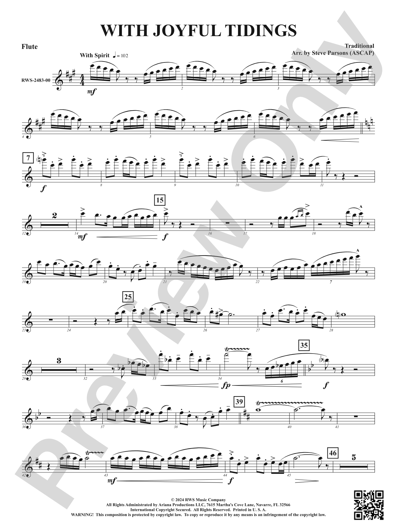With Joyful Tidings: 1st Flute