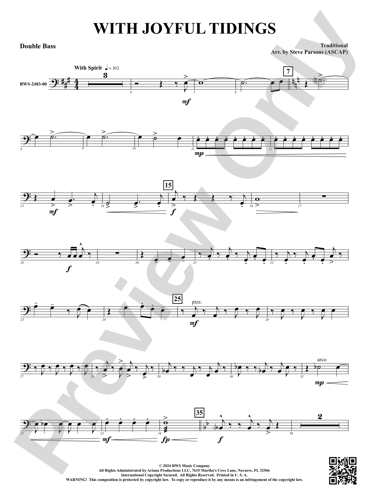 With Joyful Tidings: String Bass