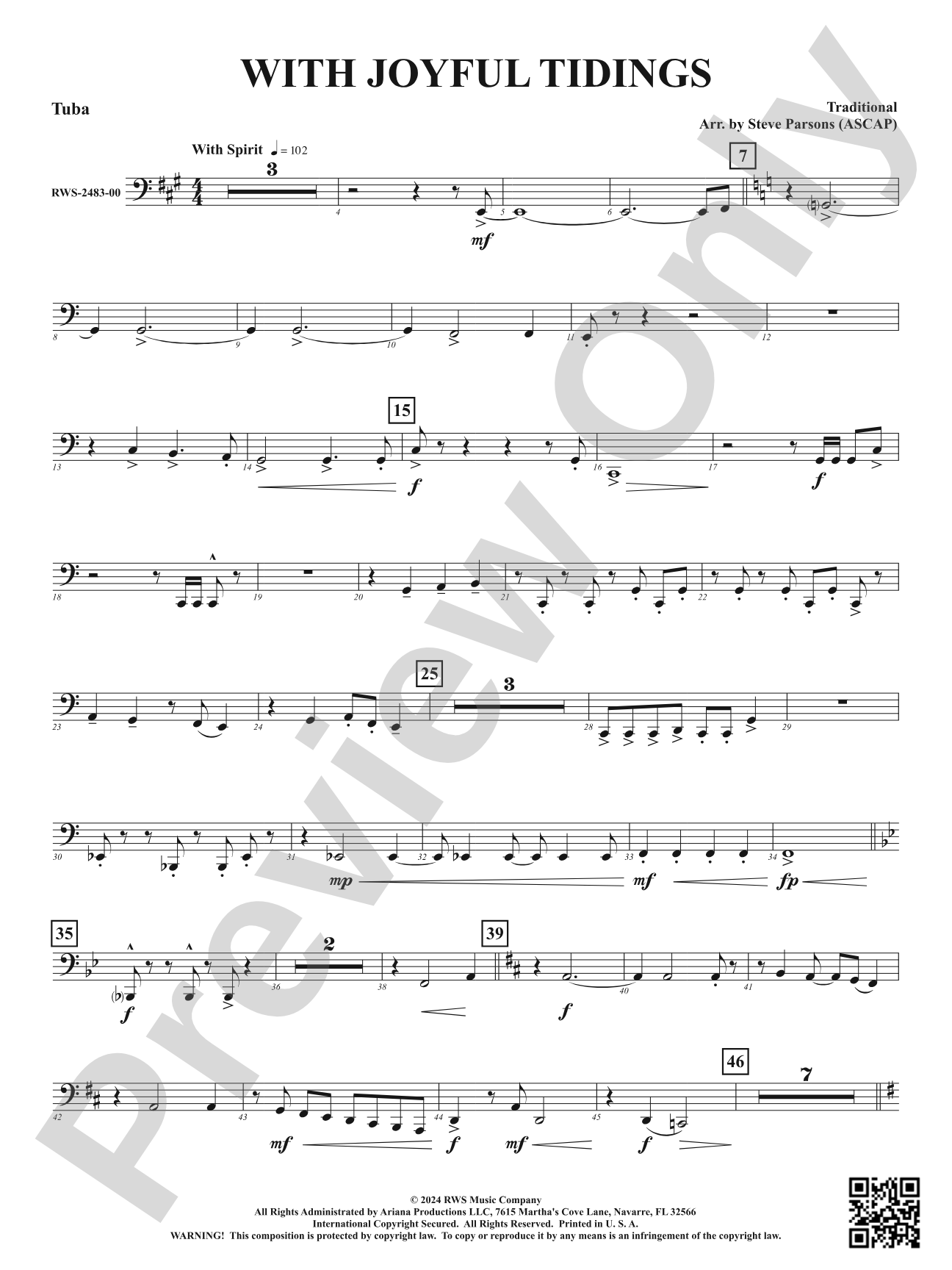 With Joyful Tidings: Tuba