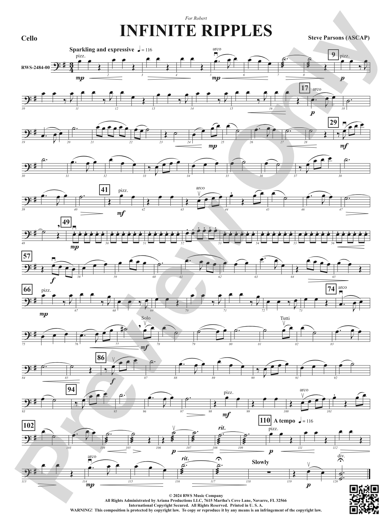 Infinite Ripples: Cello