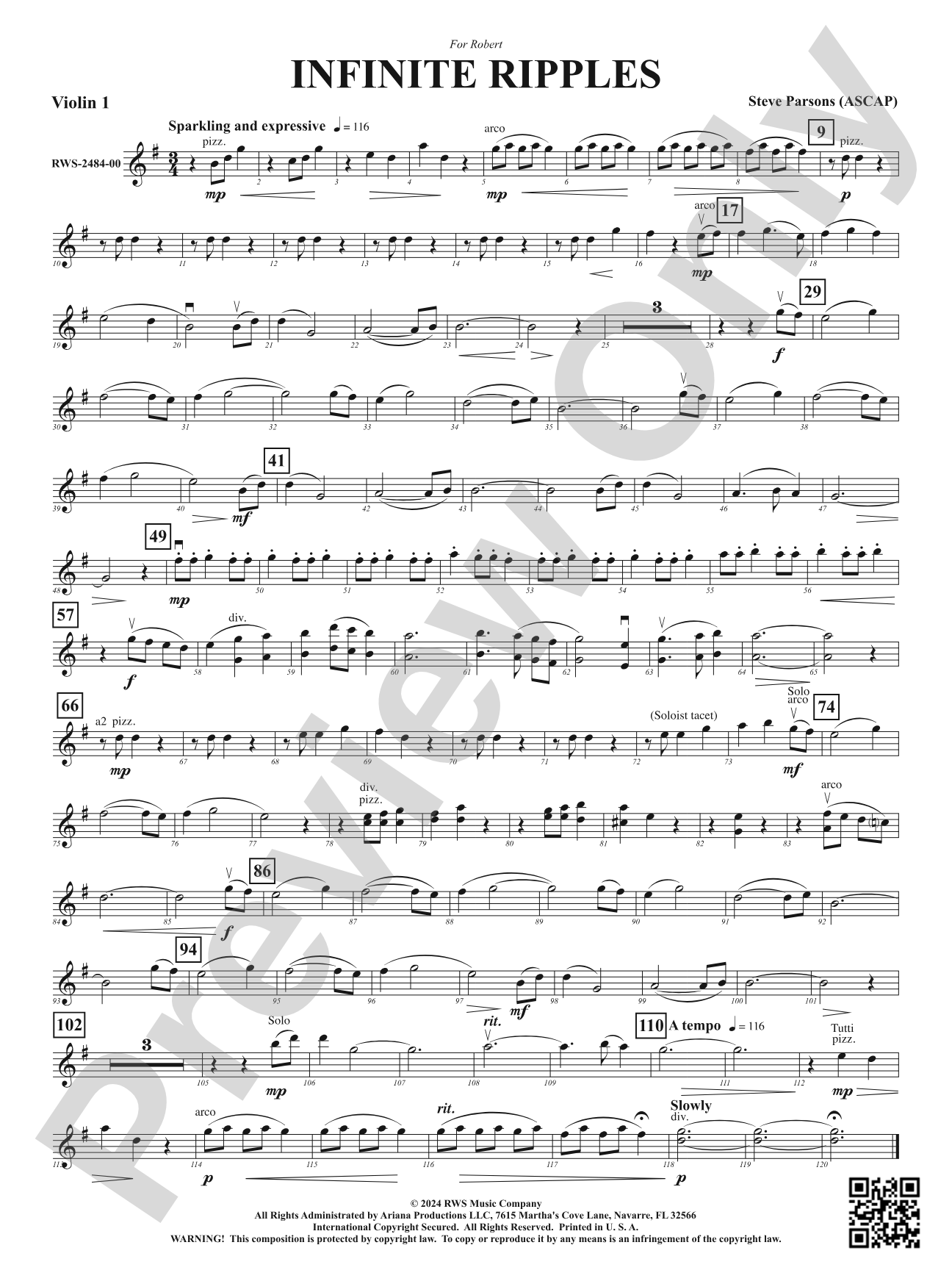 Infinite Ripples: 1st Violin