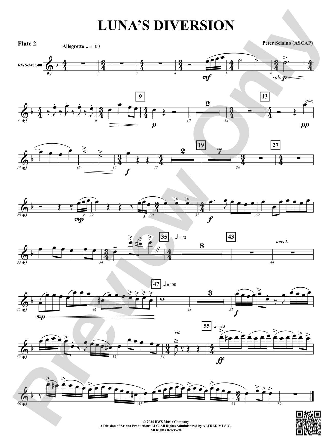 Luna's Diversion: 2nd Flute