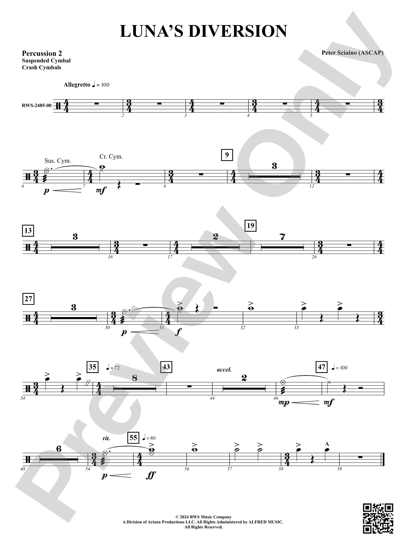 Luna's Diversion: 2nd Percussion