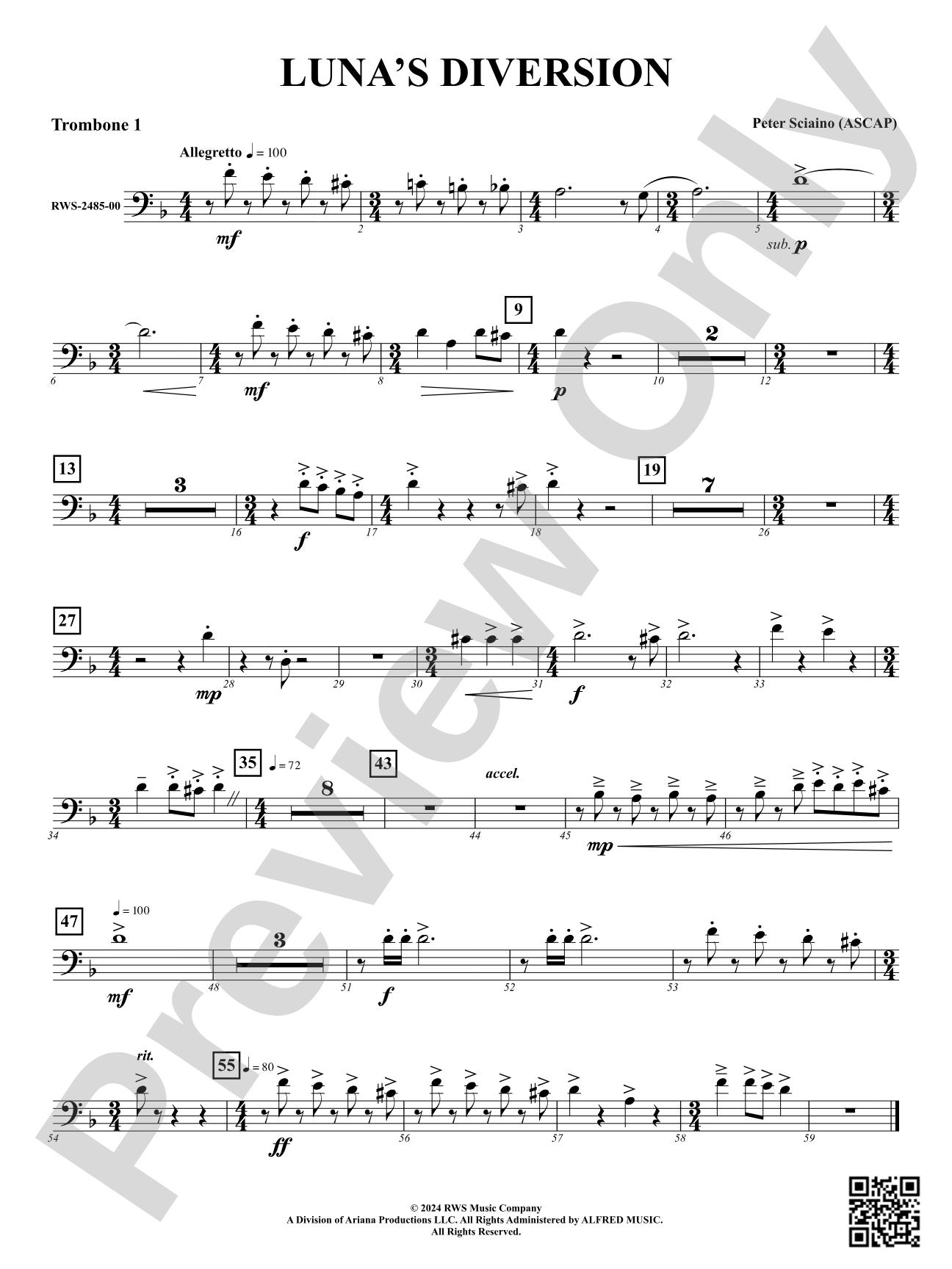 Luna's Diversion: 1st Trombone