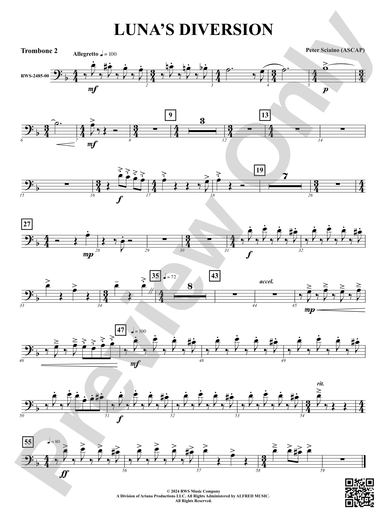 Luna's Diversion: 2nd Trombone