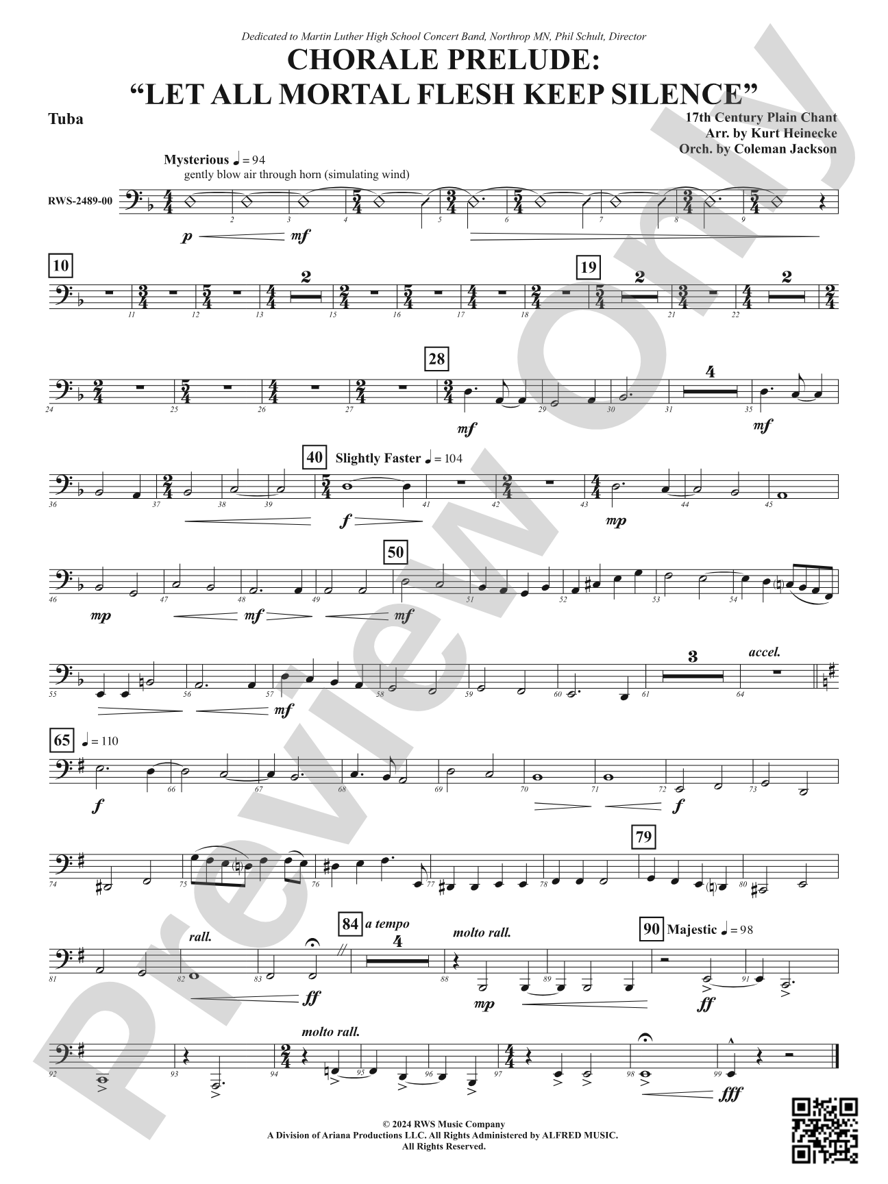 Chorale Prelude: Let All Mortal Flesh Keep Silence: Tuba