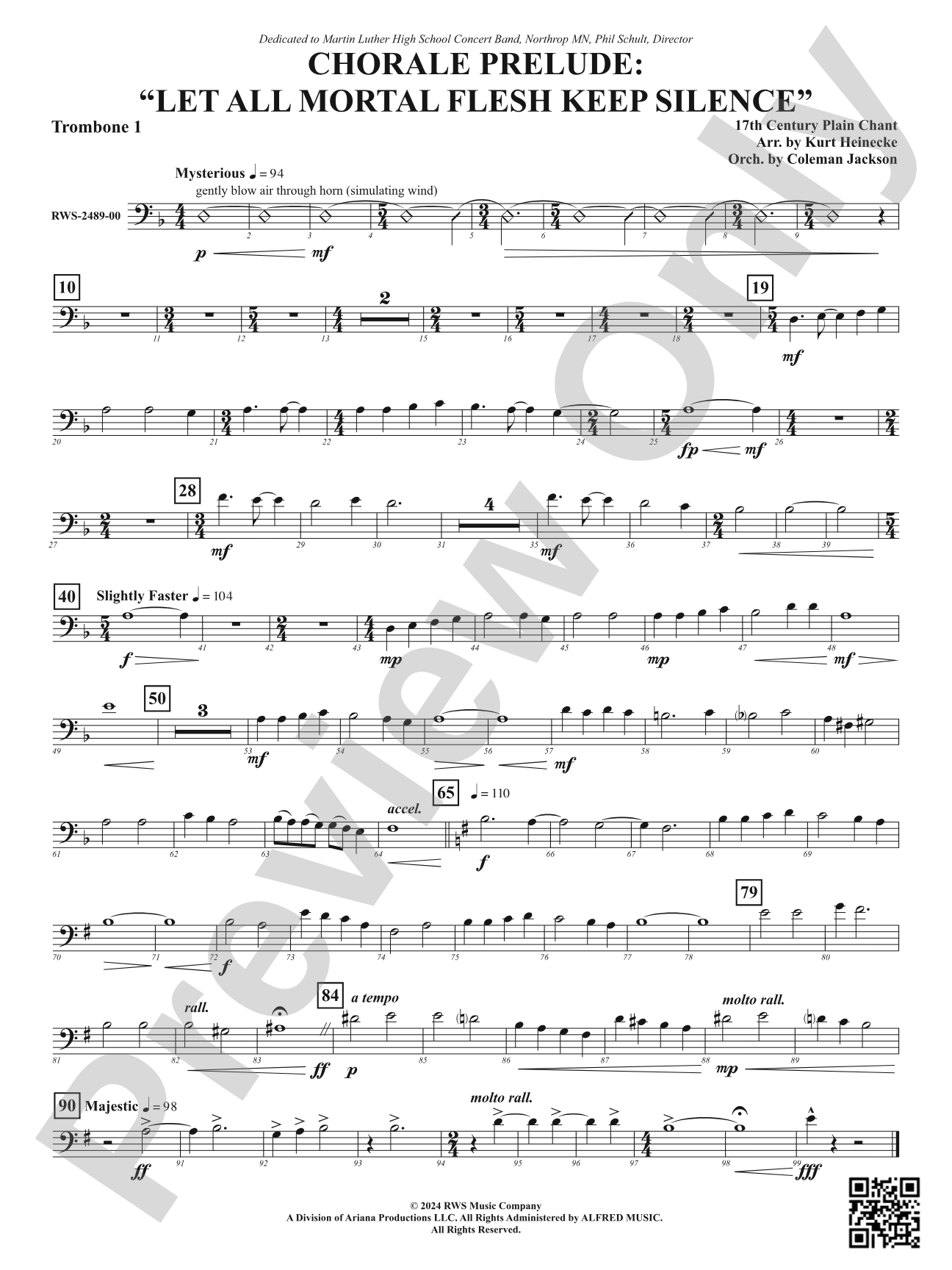 Chorale Prelude: Let All Mortal Flesh Keep Silence: 1st Trombone