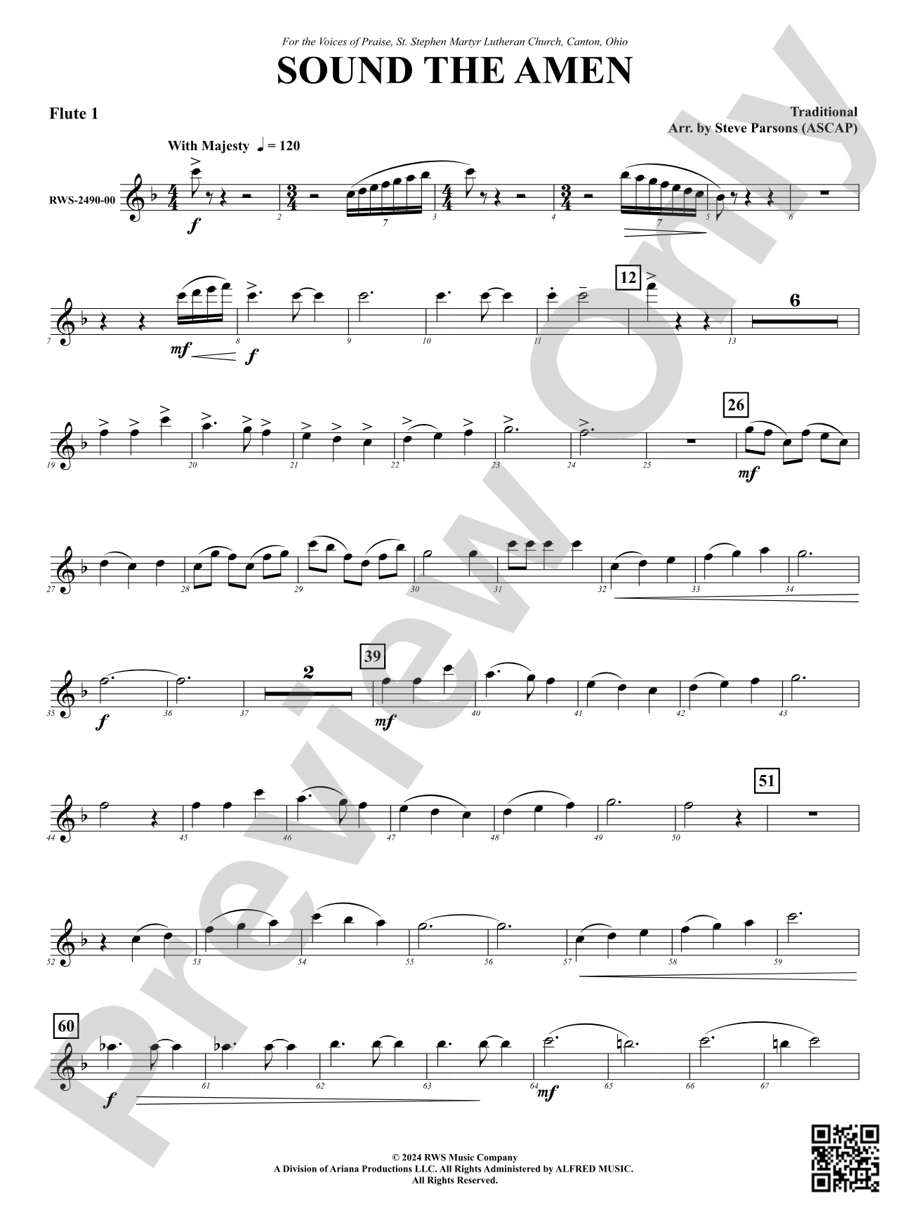 Sound the Amen: 1st Flute