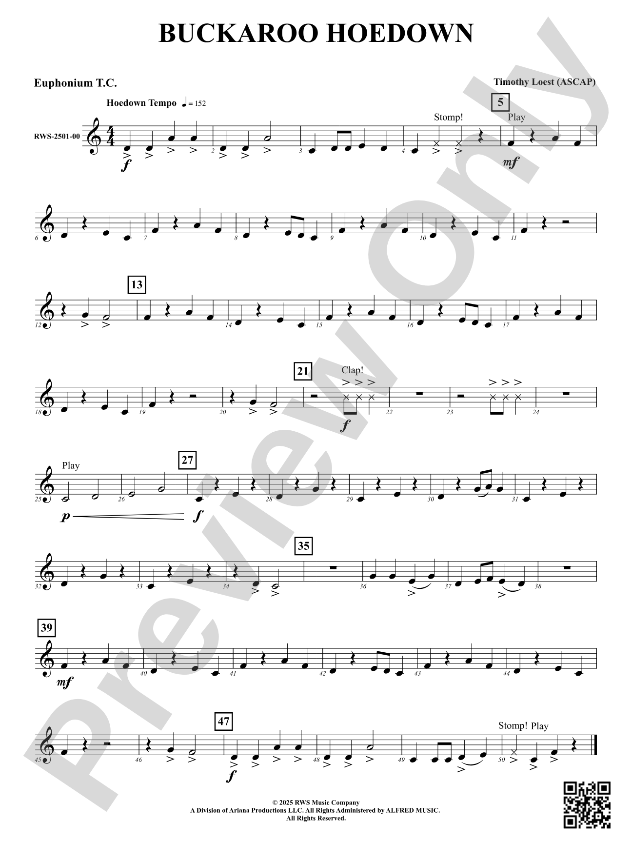 Buckaroo Hoedown: Euphonium T.C.