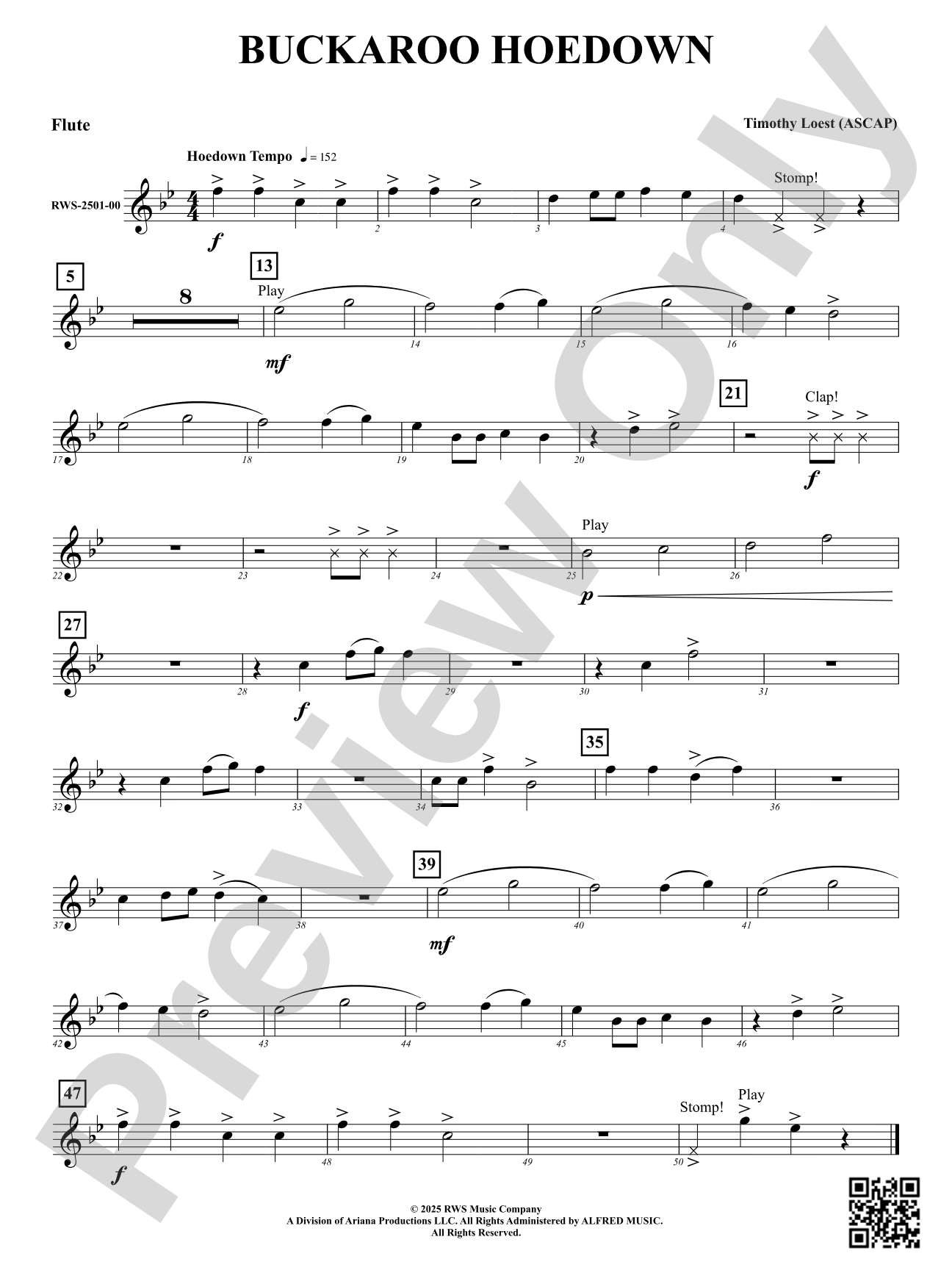 Buckaroo Hoedown: Flute