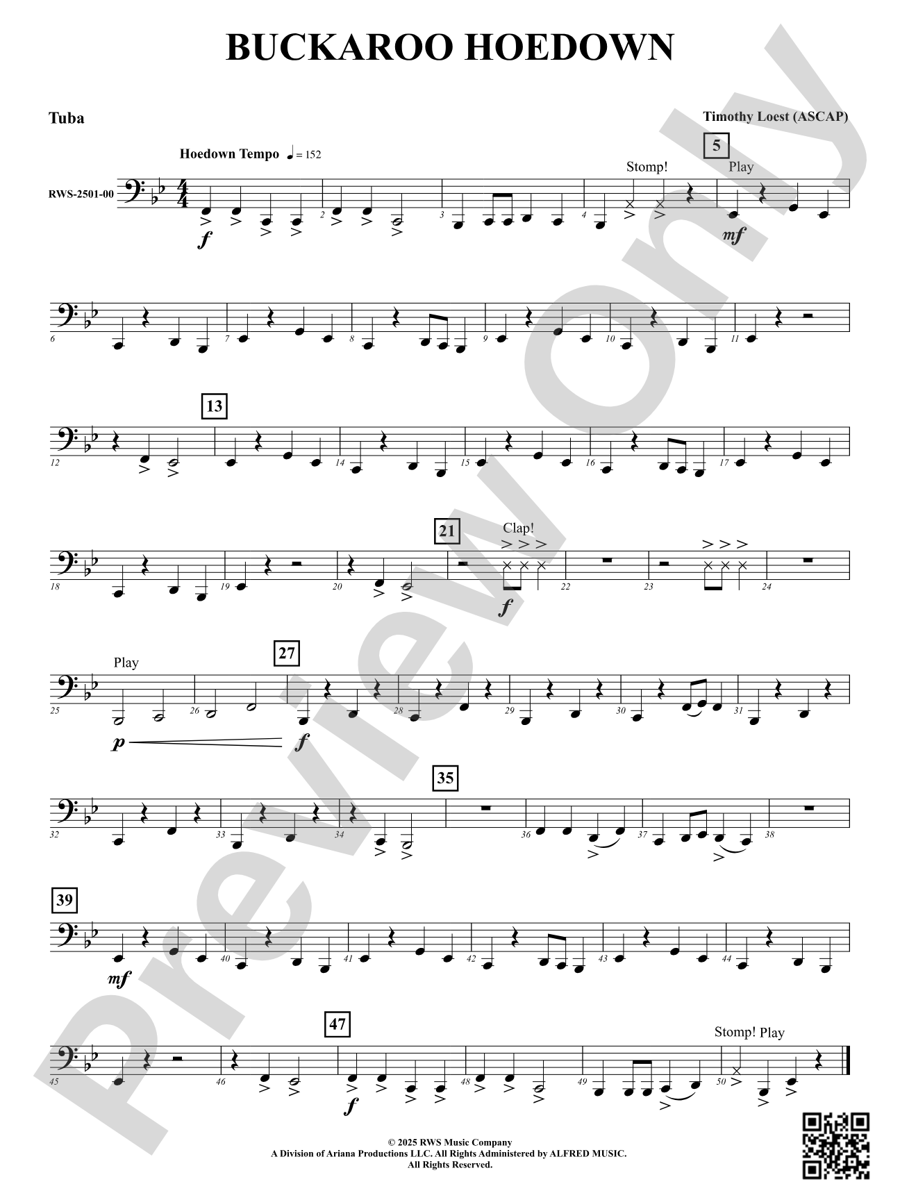 Buckaroo Hoedown: Tuba