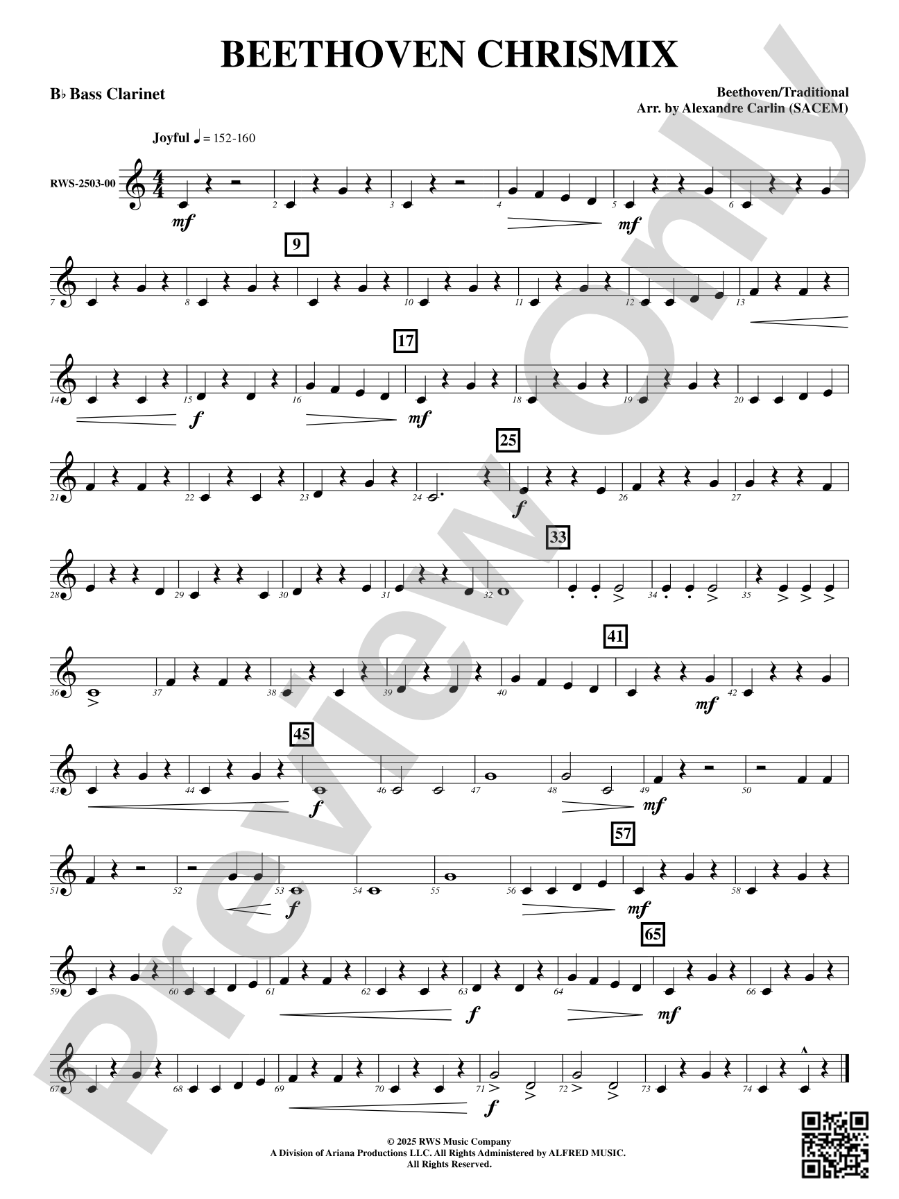 Beethoven Chrismix: B-flat Bass Clarinet