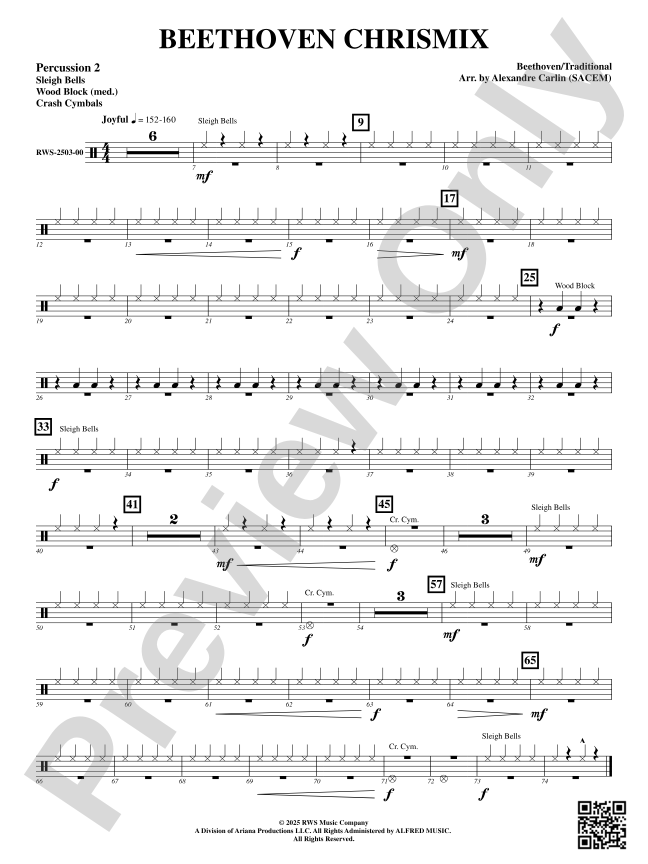 Beethoven Chrismix: 2nd Percussion