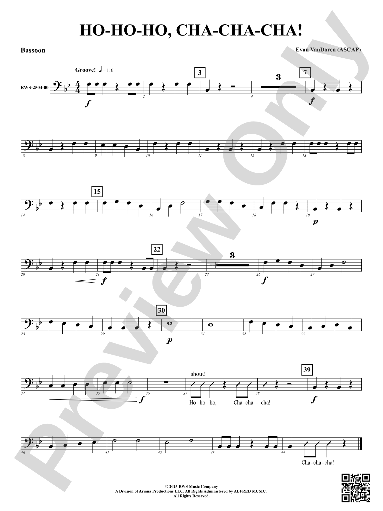 Ho-Ho-Ho, Cha-Cha-Cha!: Bassoon