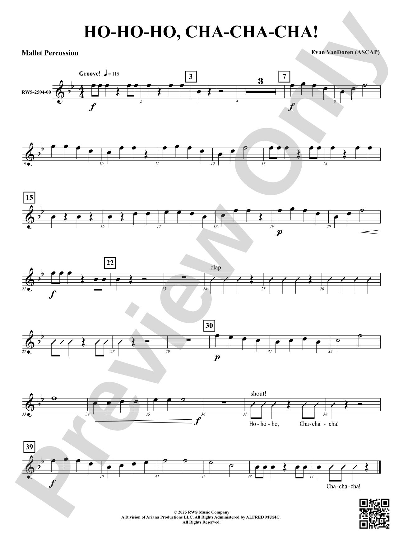 Ho-Ho-Ho, Cha-Cha-Cha!: Mallet Percussion: Bells