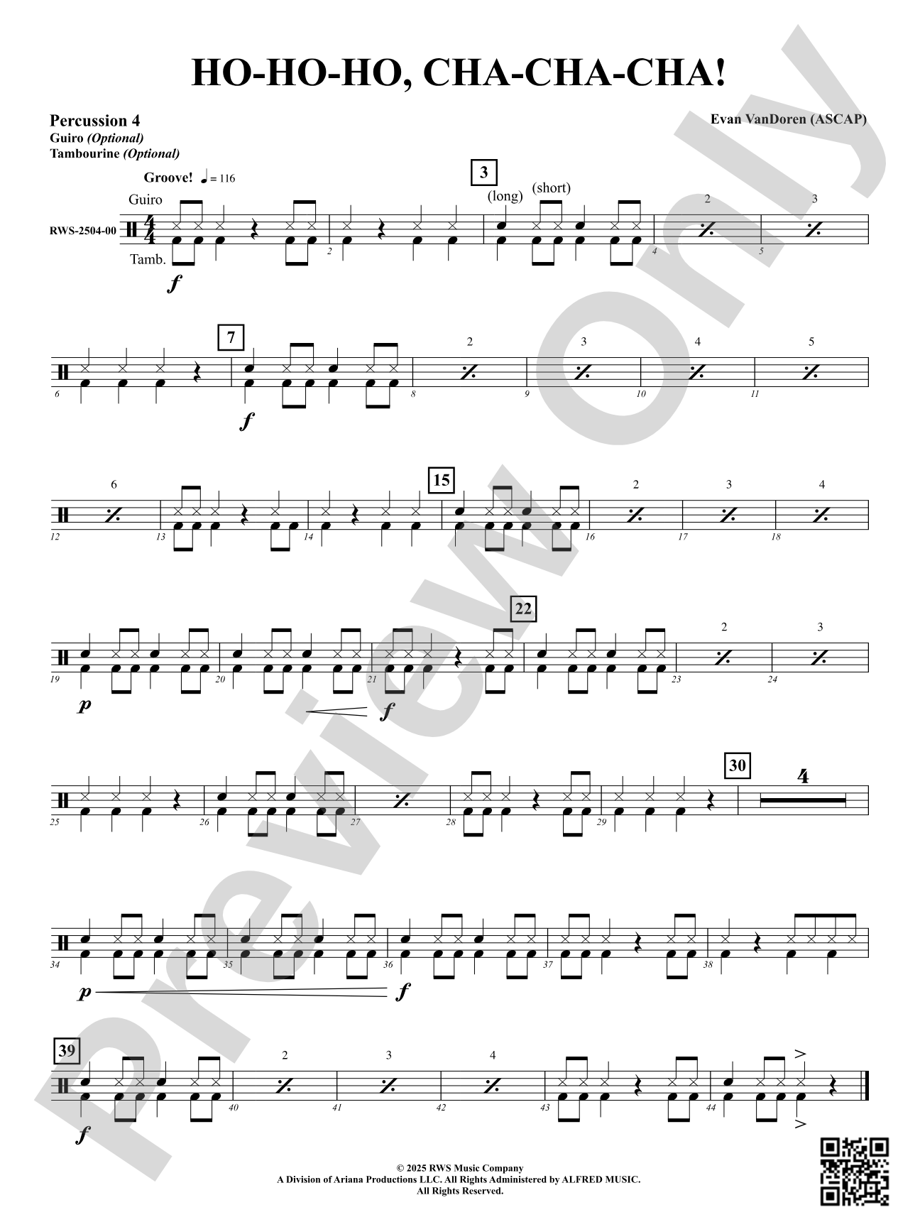 Ho-Ho-Ho, Cha-Cha-Cha!: 4th Percussion