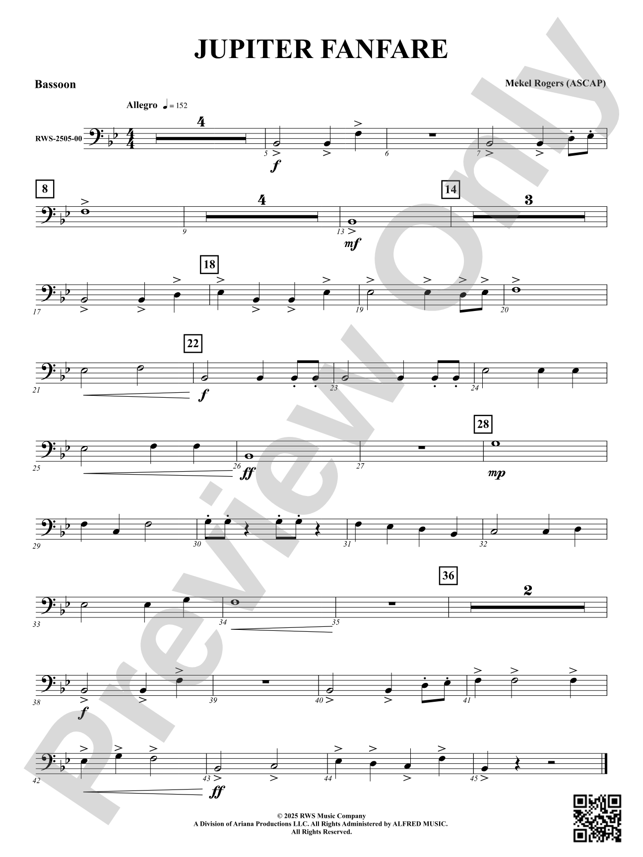 Jupiter Fanfare: Bassoon