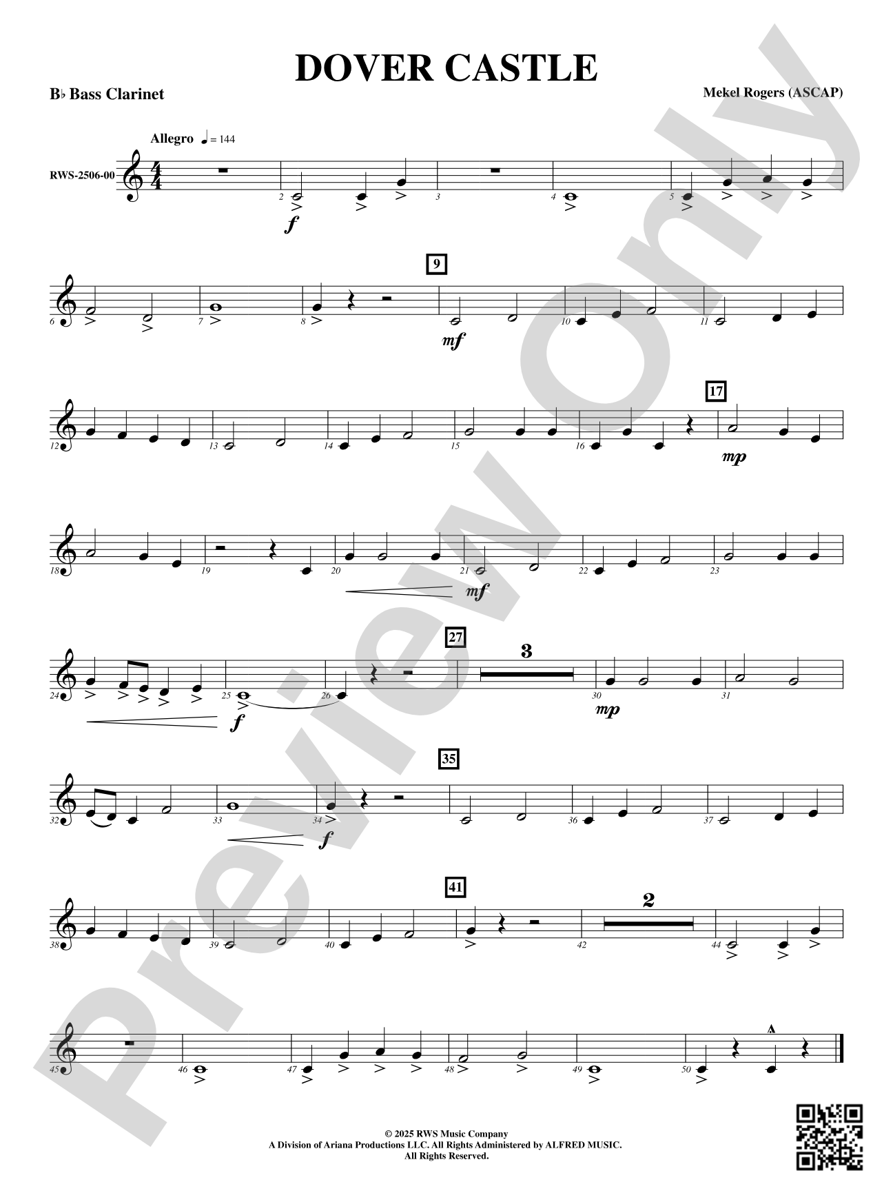 Dover Castle: B-flat Bass Clarinet
